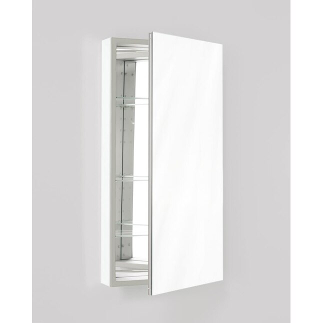 Robern PL Series 19.25-in x 39.38-in Rectangle Surface Mirrored Medicine Cabinet with Outlet Robern PL Series 19.25-in x 39.38-in Rectangle Surface Mirrored Medicine Cabinet with Outlet