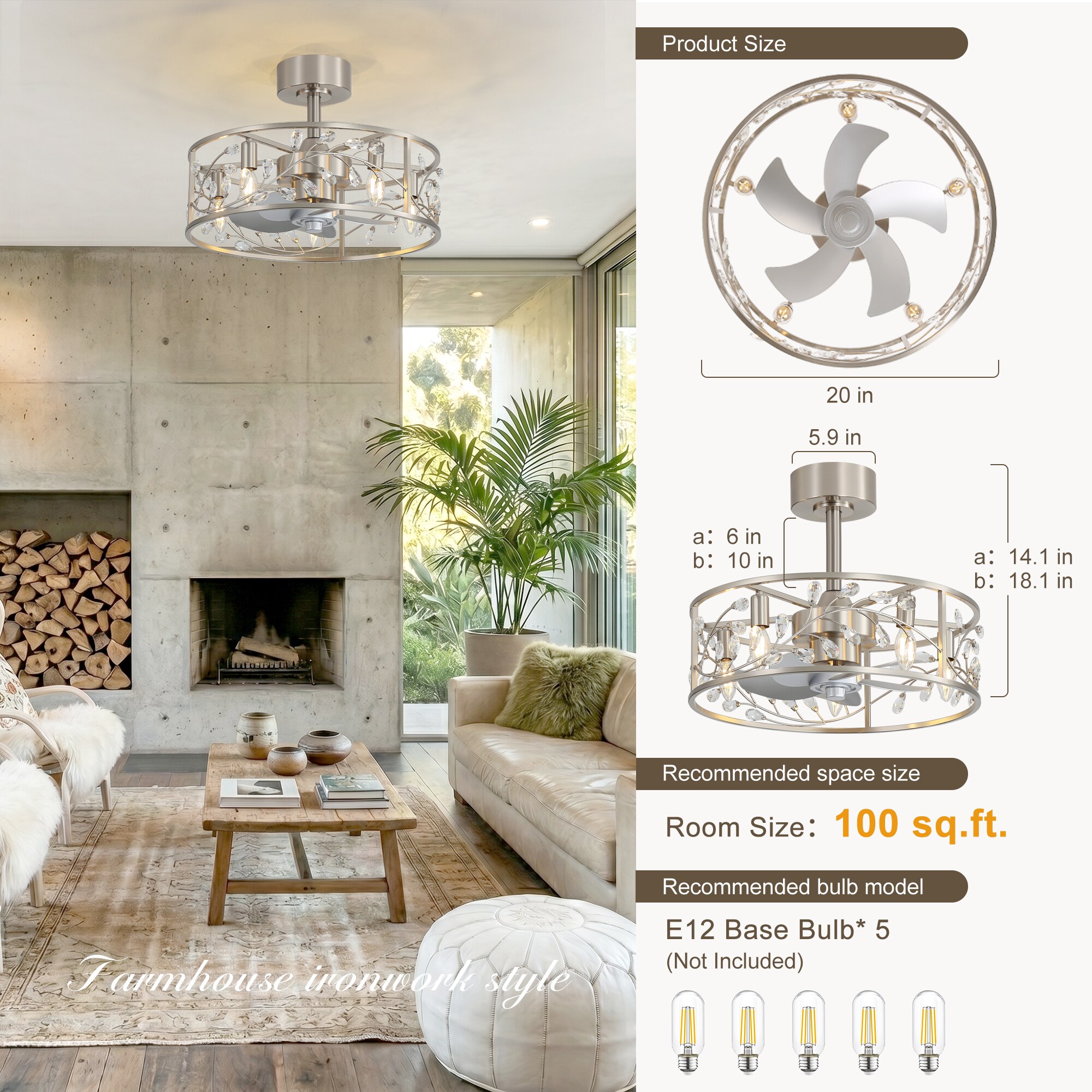 Airsurfer AS-23001-SN-Z Ceiling-Fans - View #3