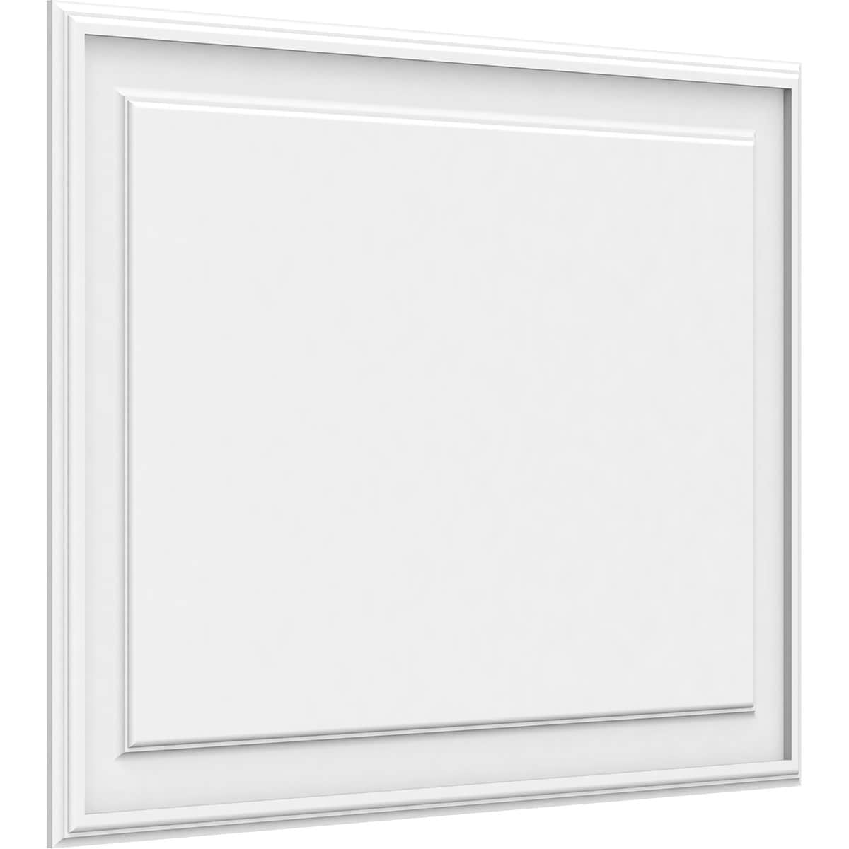 Ekena Millwork WALP36X26X062LEG 36-in x 26-in Smooth Paintable/Stainable White PVC Fretwork Wall Panel (