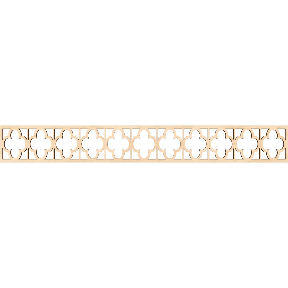 Ekena Millwork MLDB06X46WDLBI Woodall Fretwork Flat Trim 6-in x 3.86-ft Birch Brown Unfinished 2156073 Pierced Wall Panel Moulding