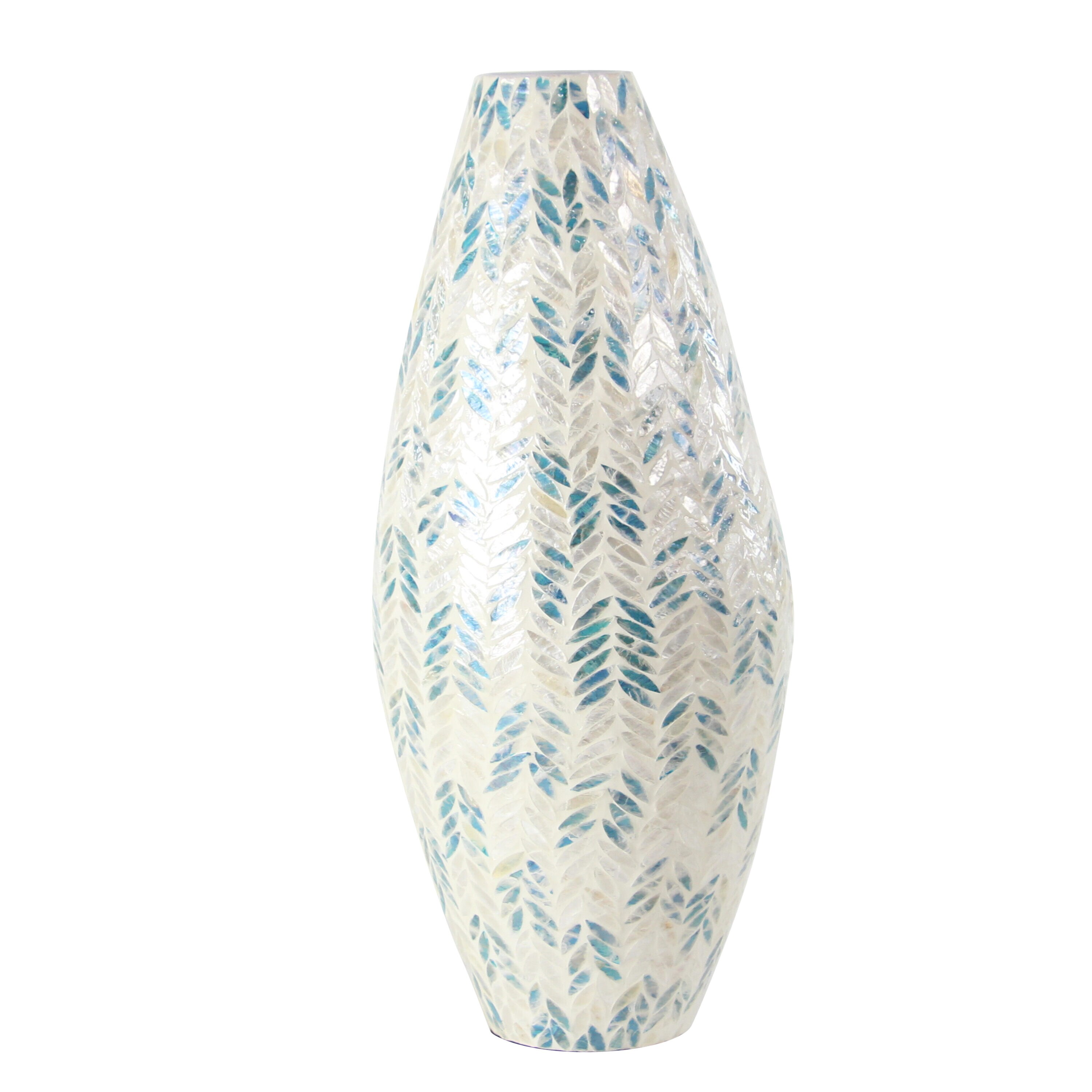 A＆B Home Round Tall Capiz Vase - 8 Dia. x 20 - Green-