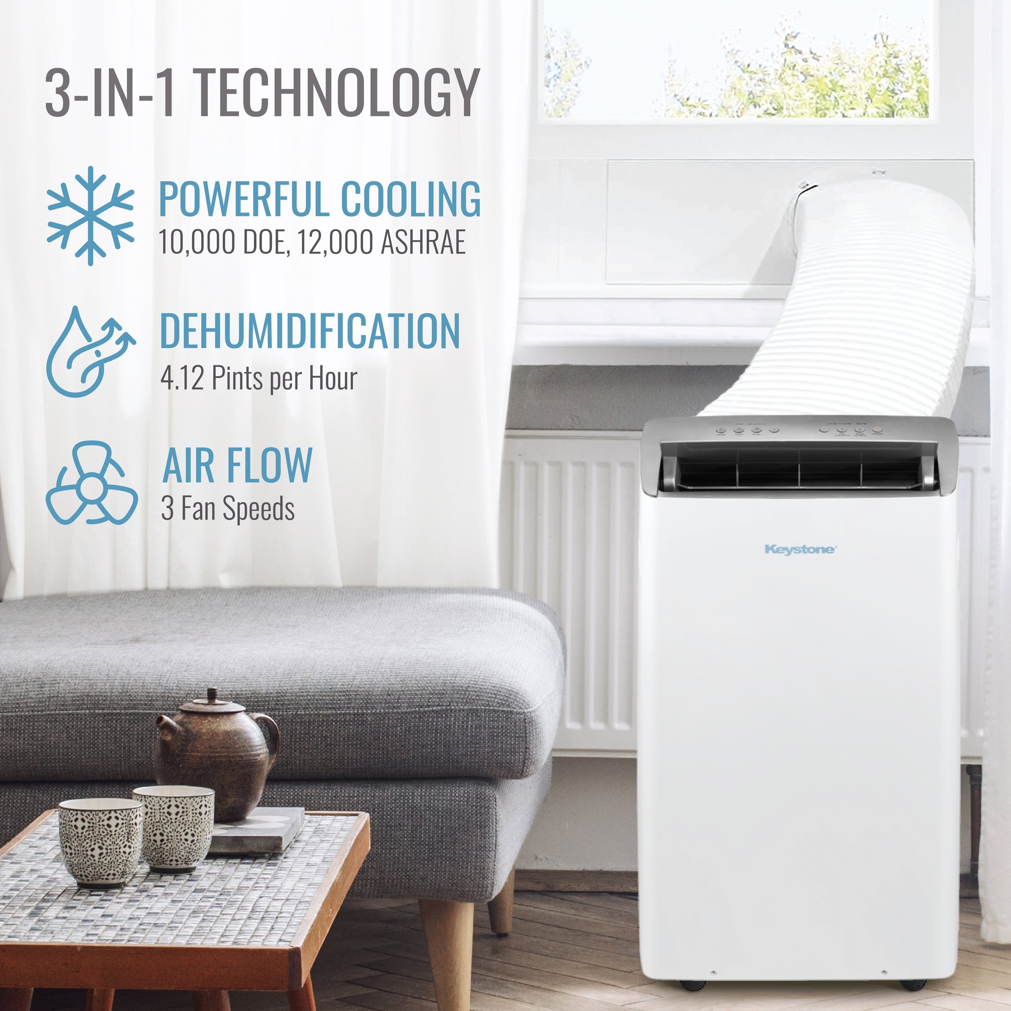 Keystone KSTAP10PINV Portable-Air-Conditioners - View #4