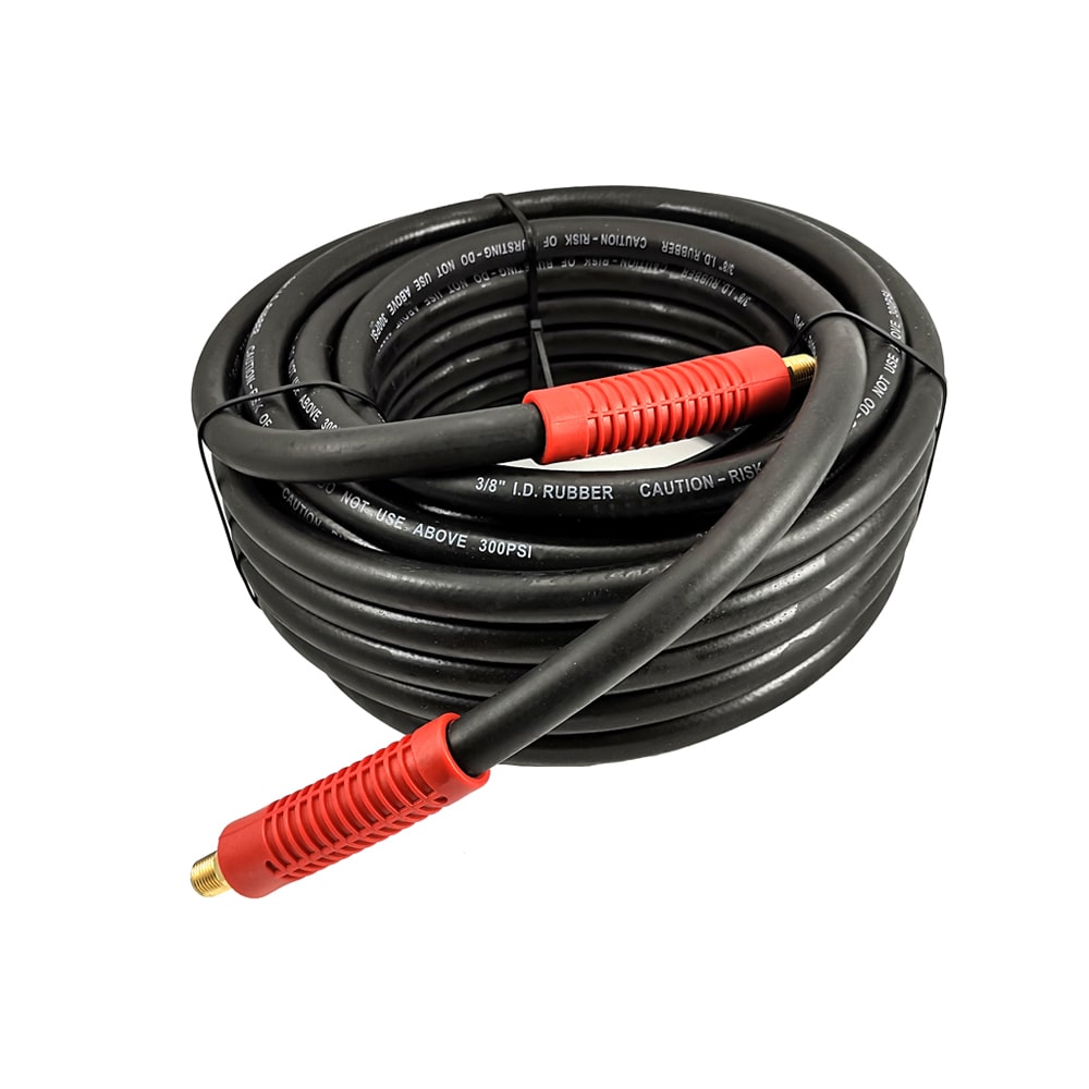 Dynamic Power Rubber Air Hose 3/8in x 50ft 300 PSI Black | DP-RB38-50-B