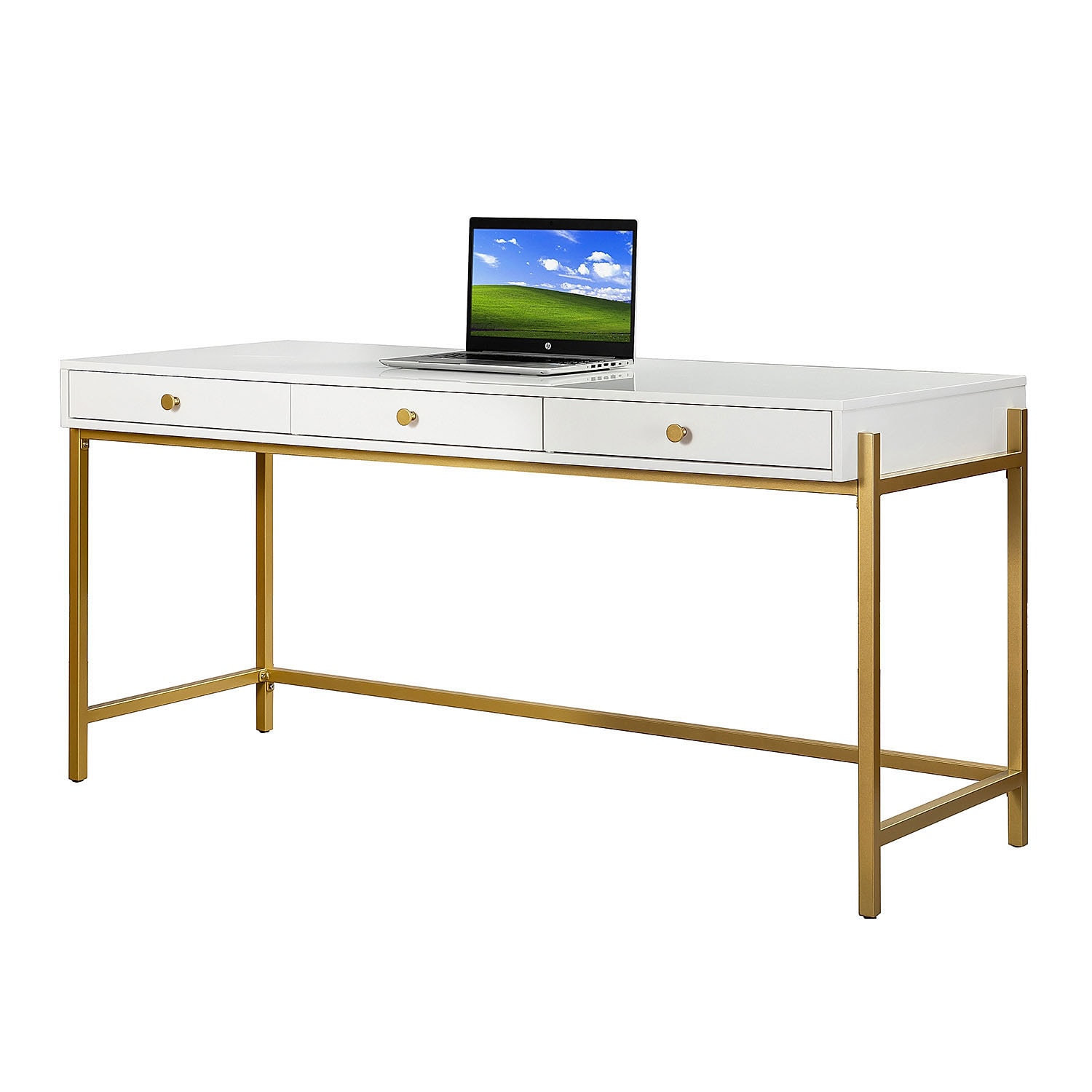 14 Karat Home DKHN0066-1 Angelo 64-in White Modern/Contemporary Writing desk