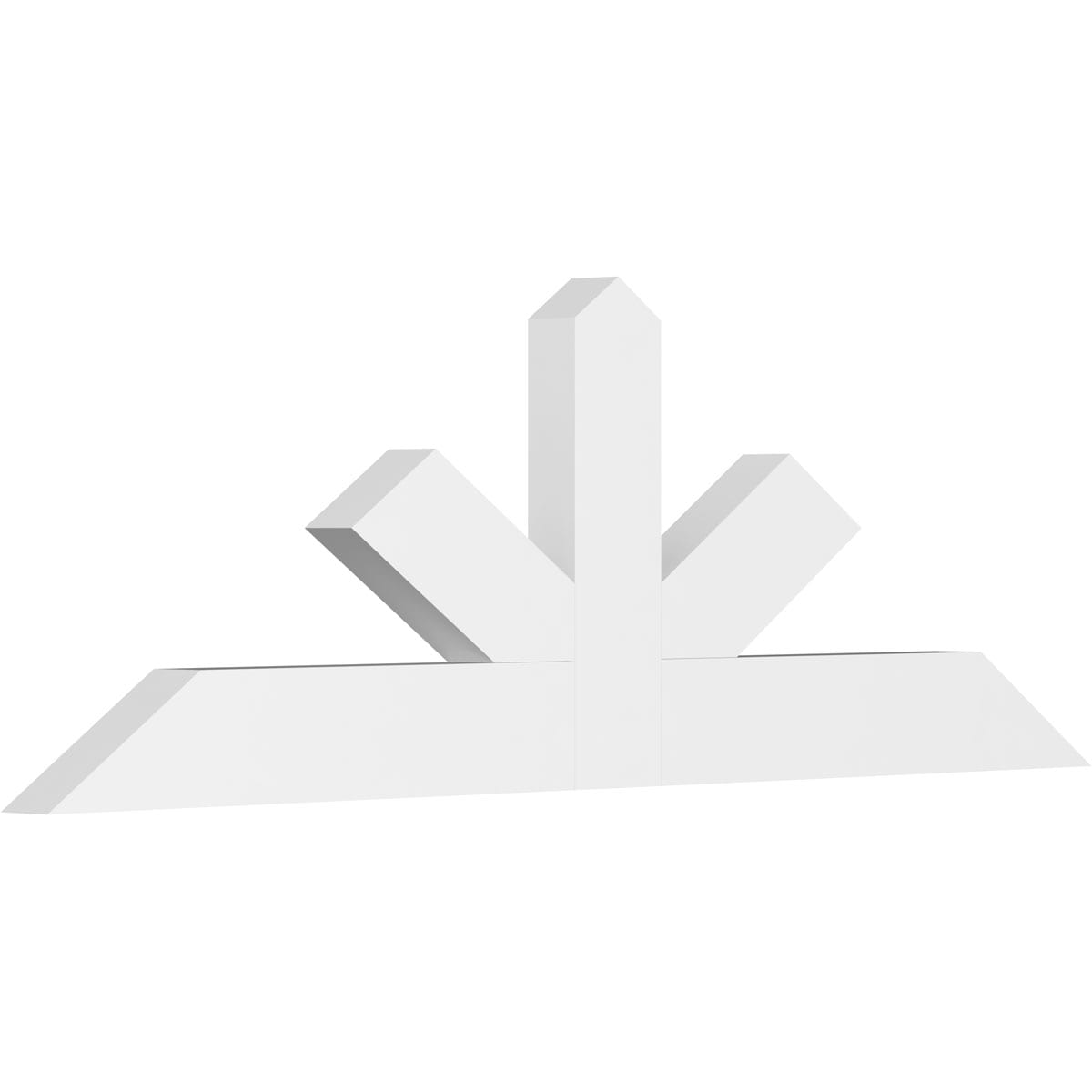 Ekena Millwork GBP048X16X0204SAR00 Saratoga White PVC Gable bracket