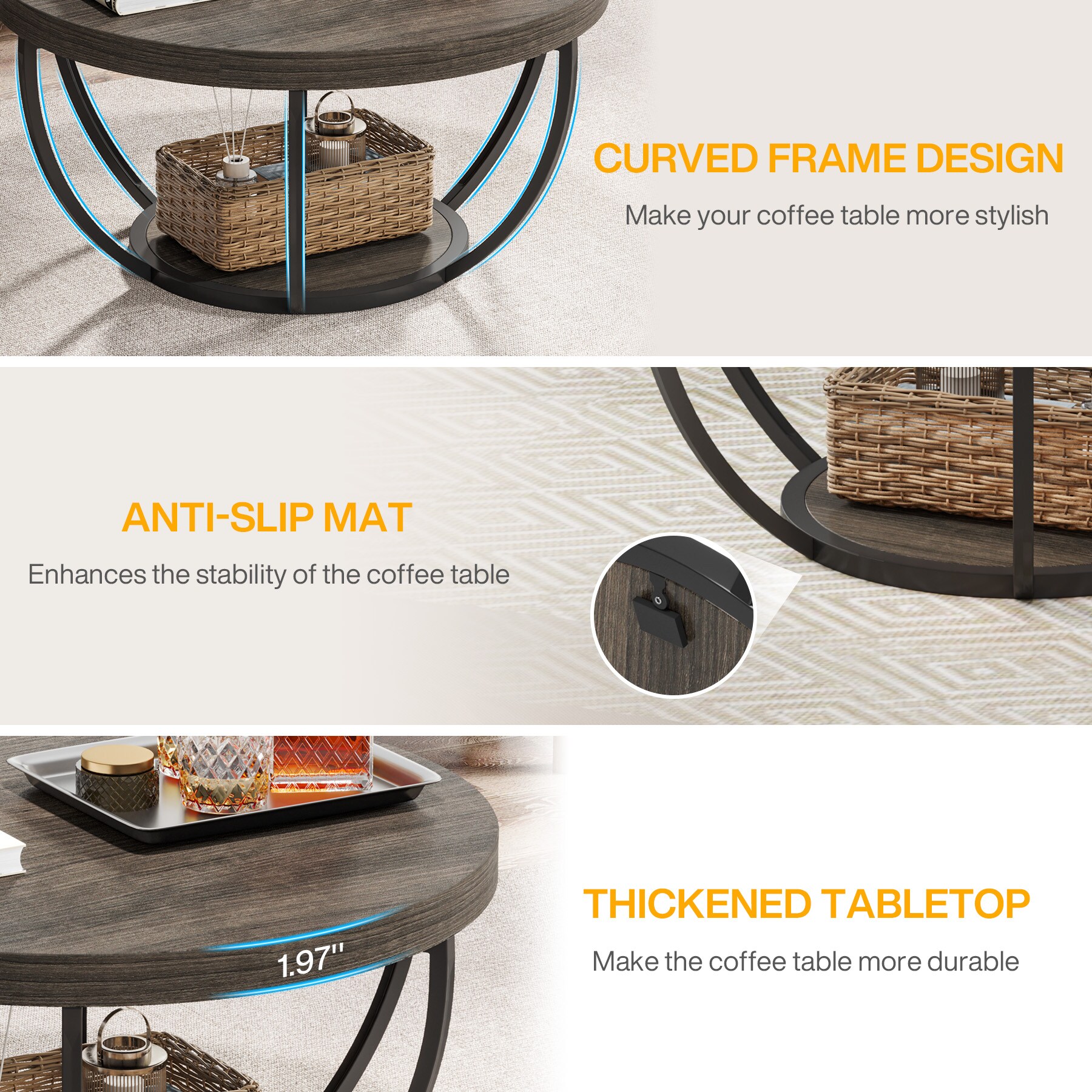 Tribesigns LWFD-NY191 Coffee-Tables - View #5