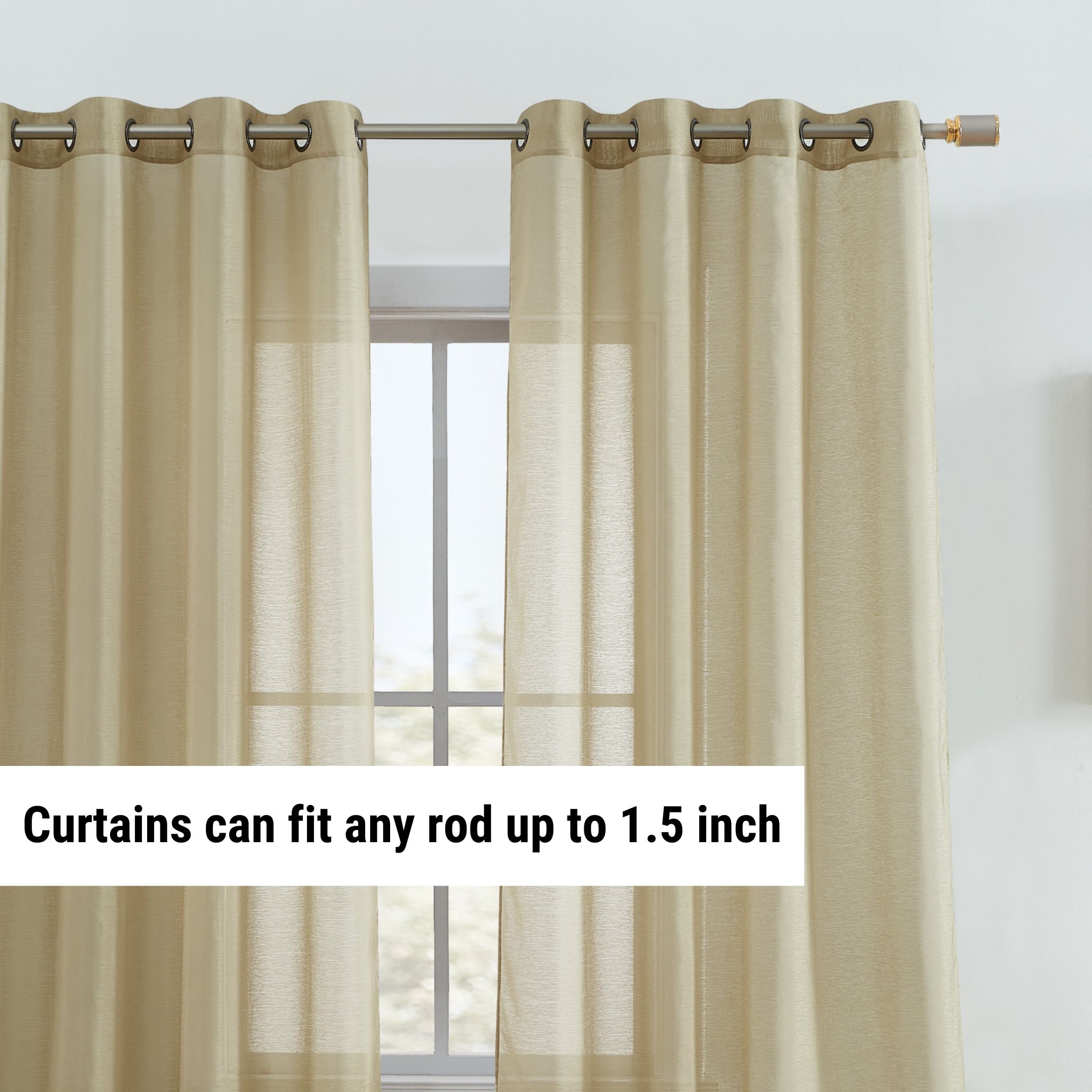 HLC.me SHR-GR-TAUP-37X84 curtains - View #3