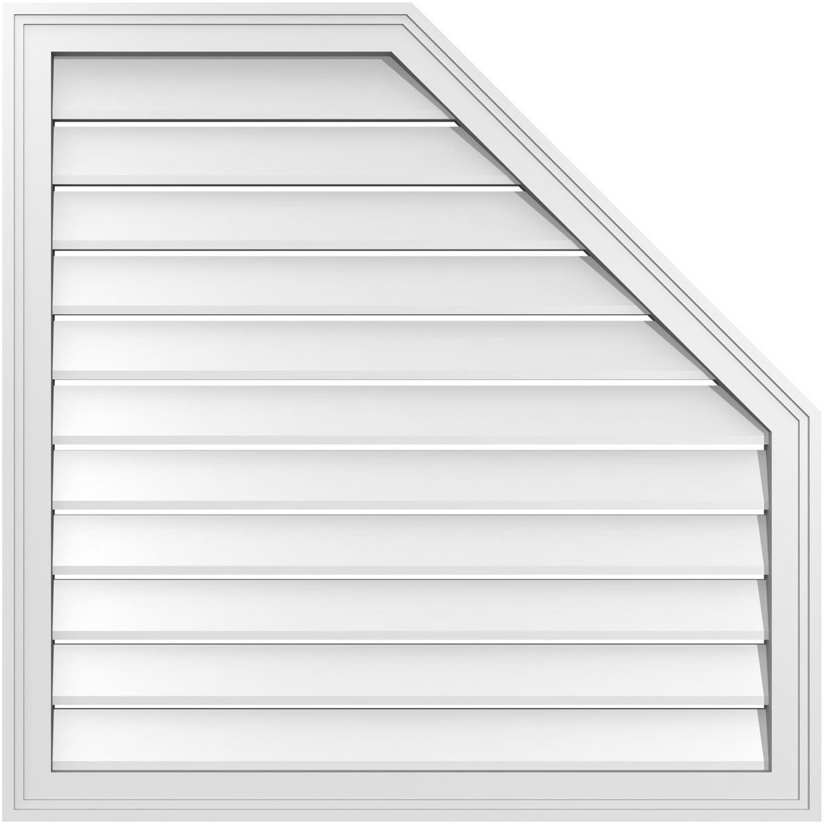 Ekena Millwork GVPOR34X3402SF 34-Inches x 34-Inches Off-white Octagon PVC Gable Louver Vent