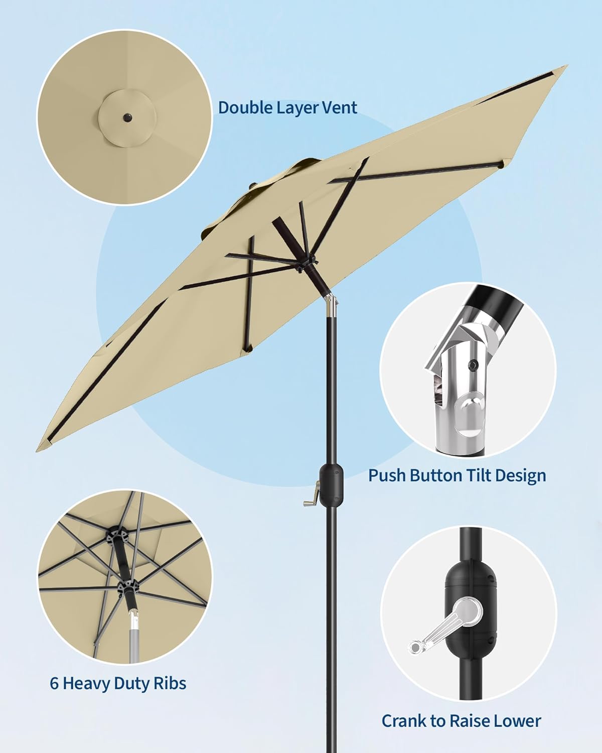 Qeetex PATIO-PPG8YJA Umbrellas-2 - View #2