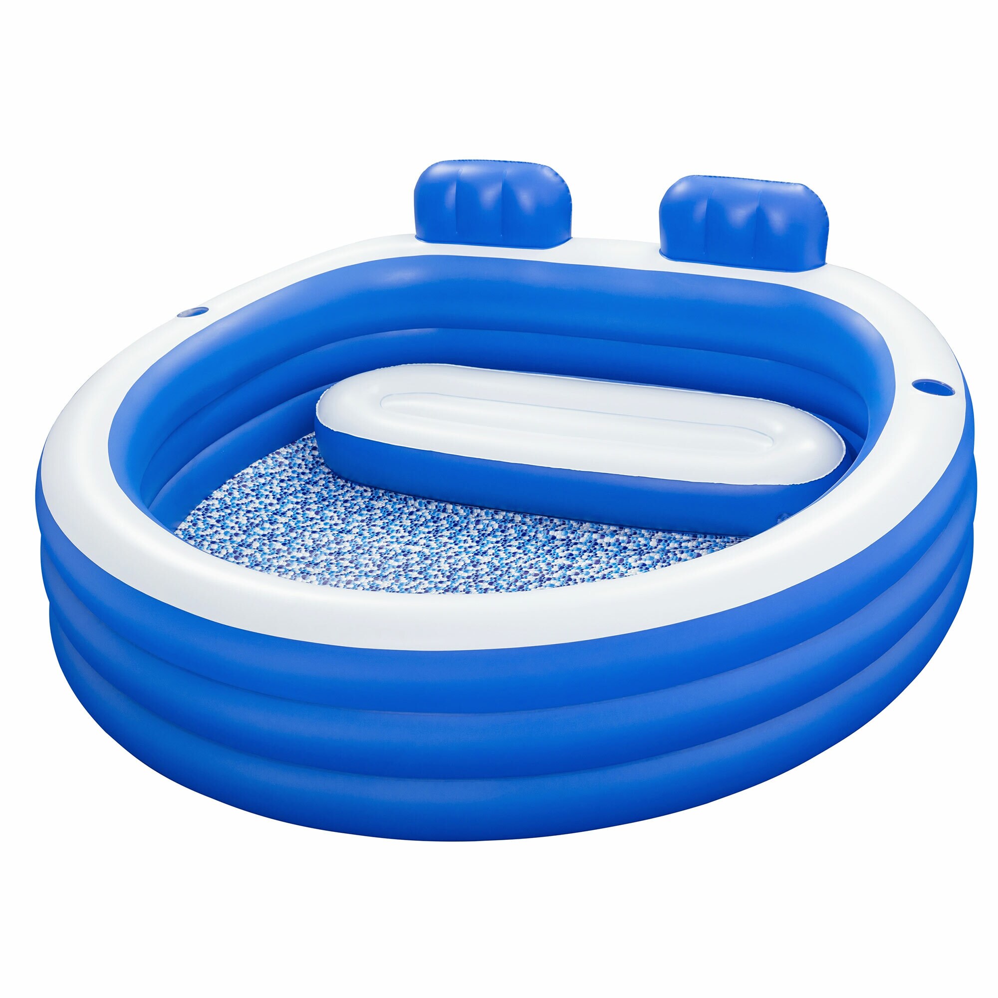 Summer Waves 8-ft x 8-ft x 30-in Inflatable Top Ring Round Above-Ground Pool  in the Above-Ground Pools department at