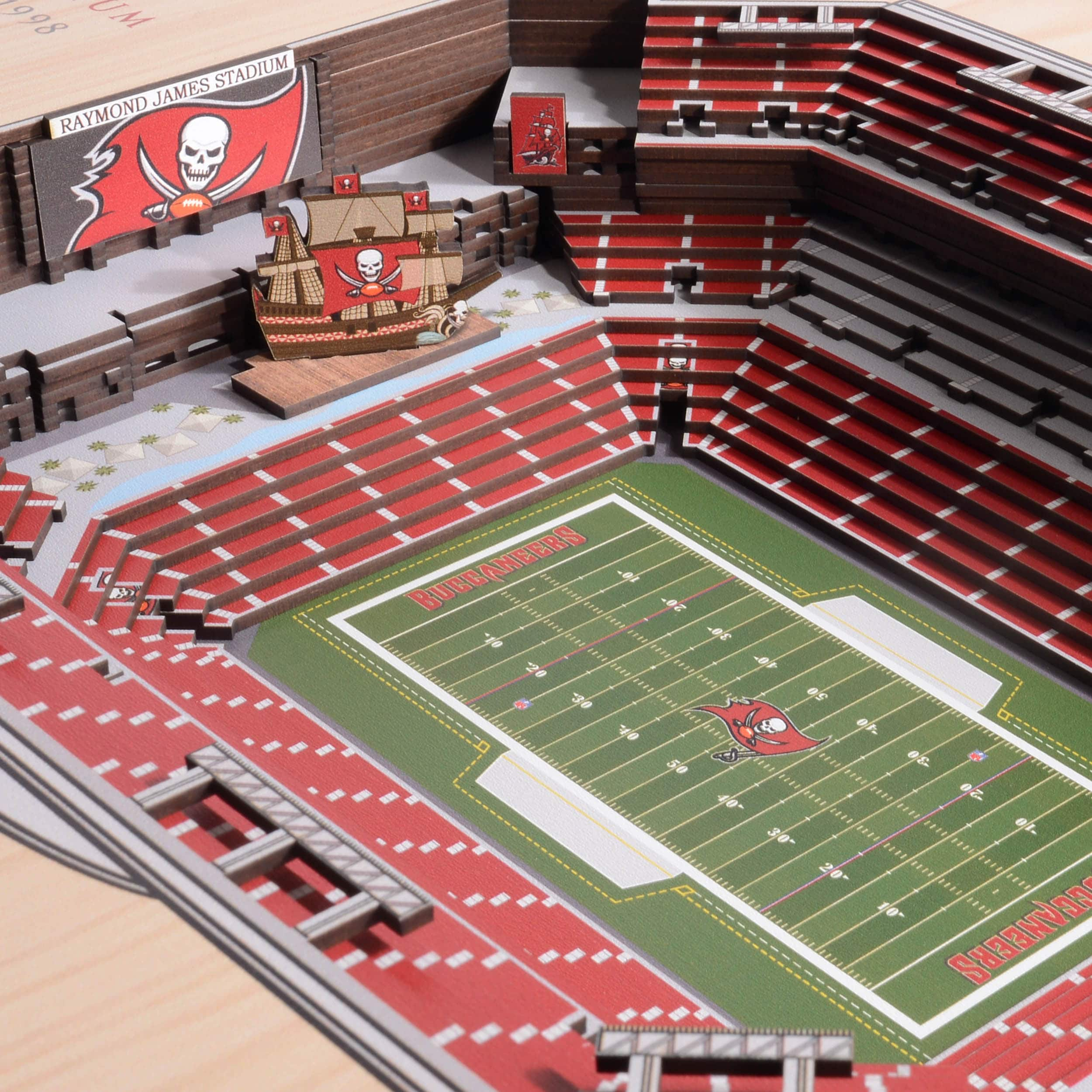 Lego Model of Tampa Bay Bucs Raymond James Stadium