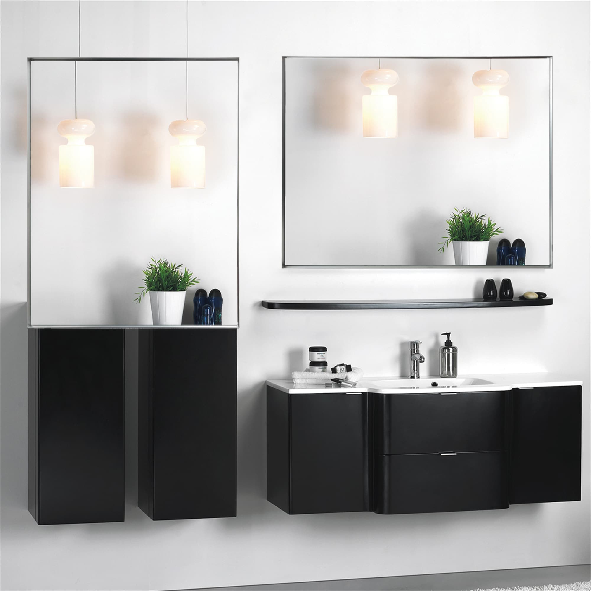 BABOOM BOM-1126966-OR Rectangular Wall-mounted Beveled Bathroom Mirror 40-in x 30-in Beveled Rectangle Bathroom Vanity Mirror ( Silver )