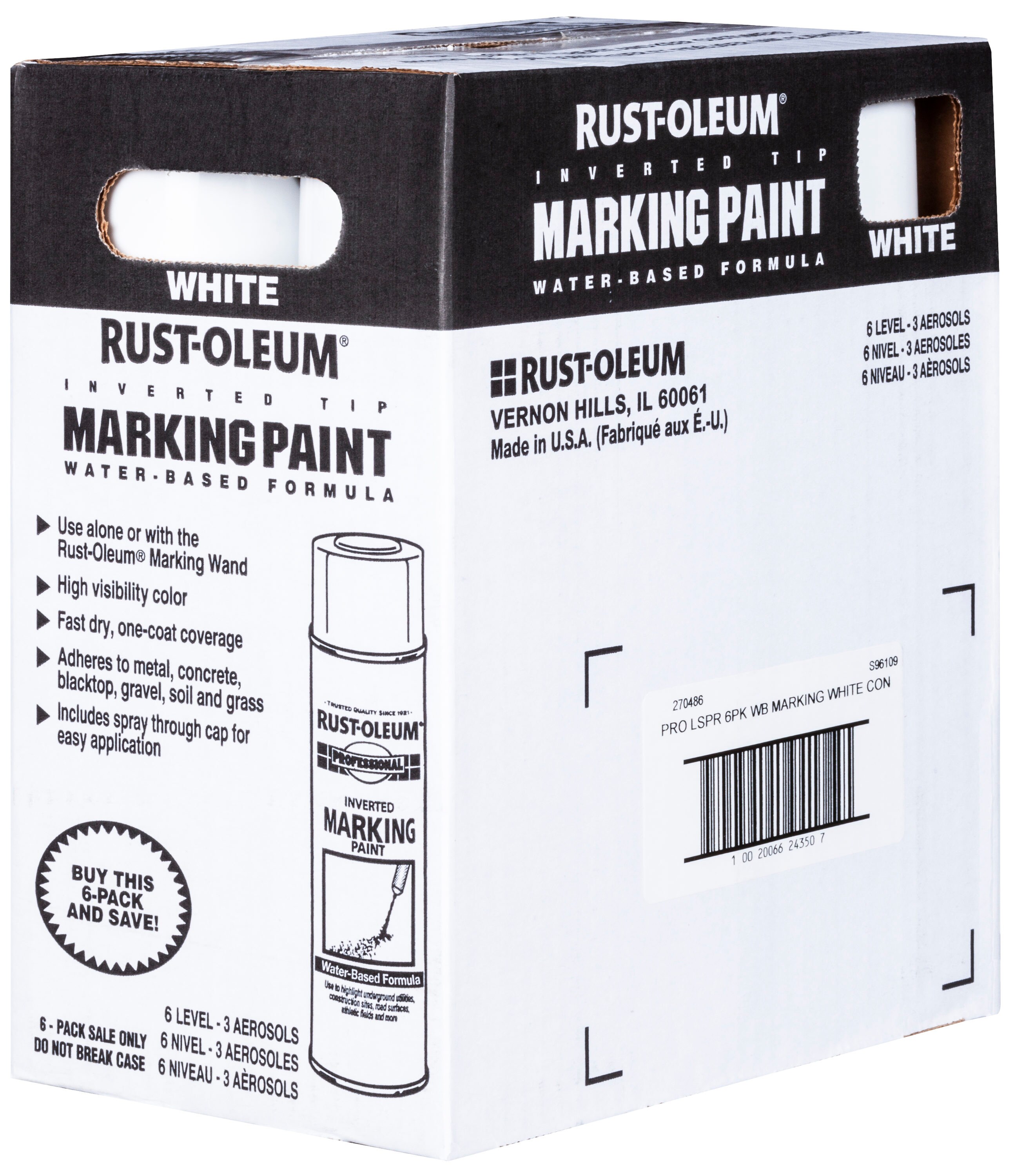 Rust-Oleum Professional White Water-based Marking Paint (Spray Can) in the Marking  Paint department at