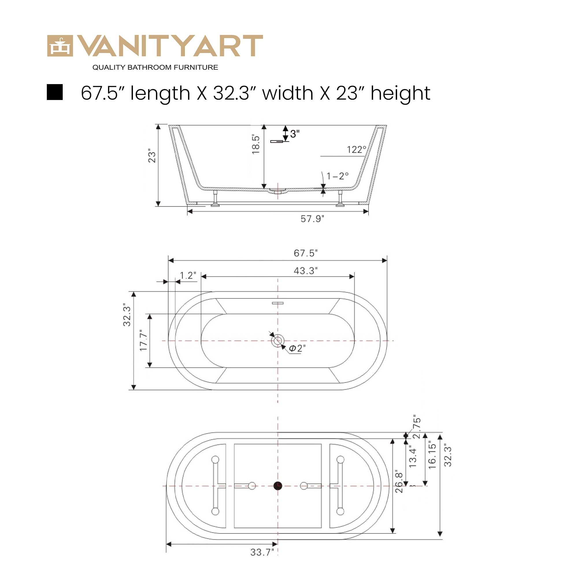 Vanity Art VA6815-L bathtubs - View #10