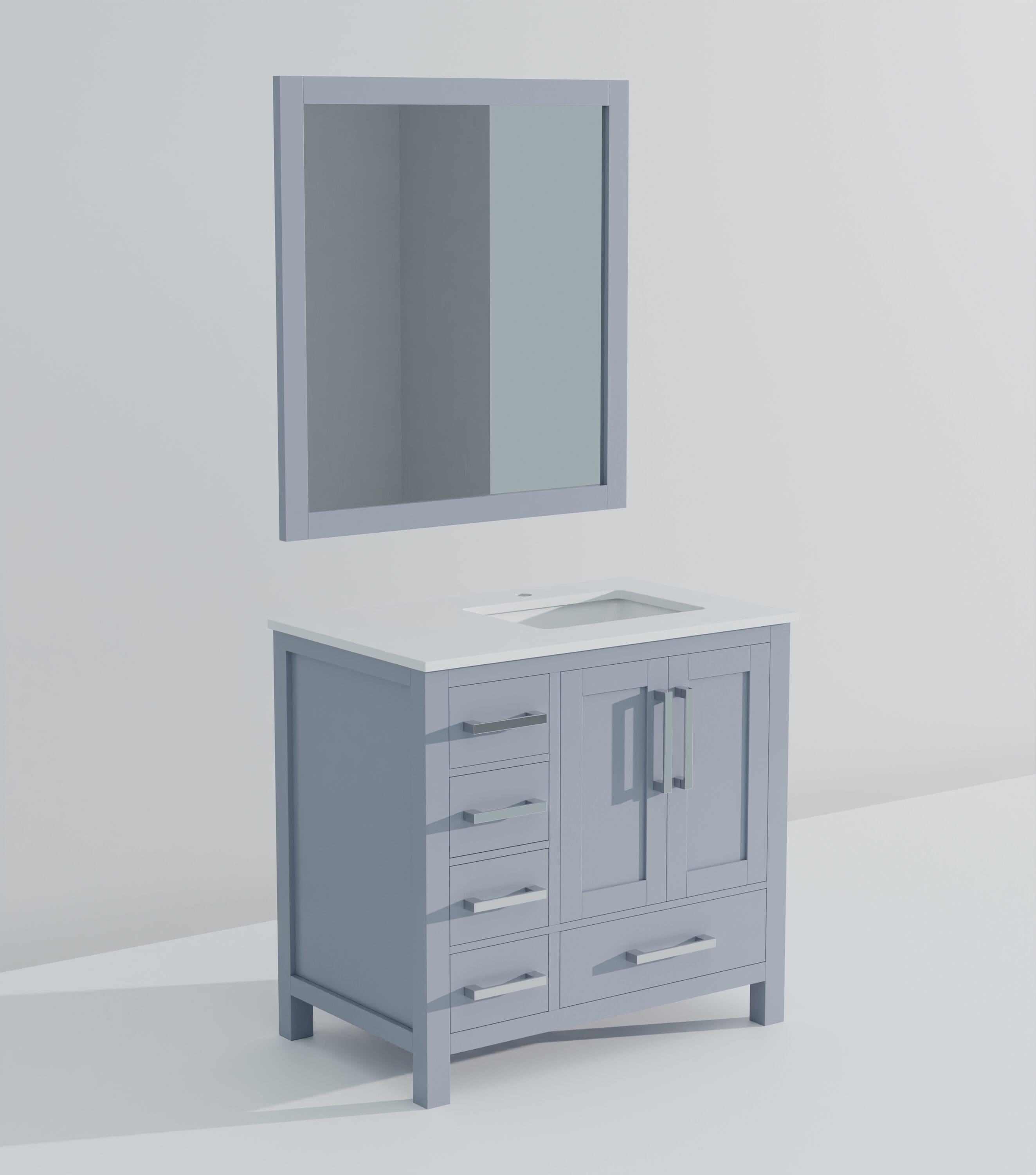 Lexora LJ342236SBWQM34R Bath-Vanity-Combo - View #9