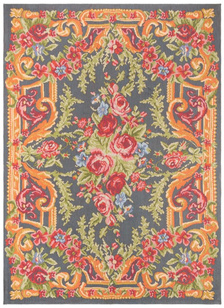 Safavieh CLV112F-5 Classic Vintage Kasta 5 x 8 (ft) Loomed Polyester Gray/Rose Rectangular Indoor Floral/Botanical Area rug