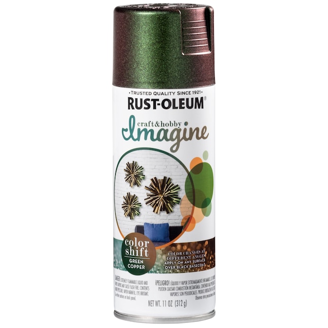 Rust Oleum Imagine 4 Pack Gloss Green Copper Spray Paint Net Wt 11 Oz In The Department At Com - Rust Oleum Galaxy Blue Color Shift Spray Paint 11oz