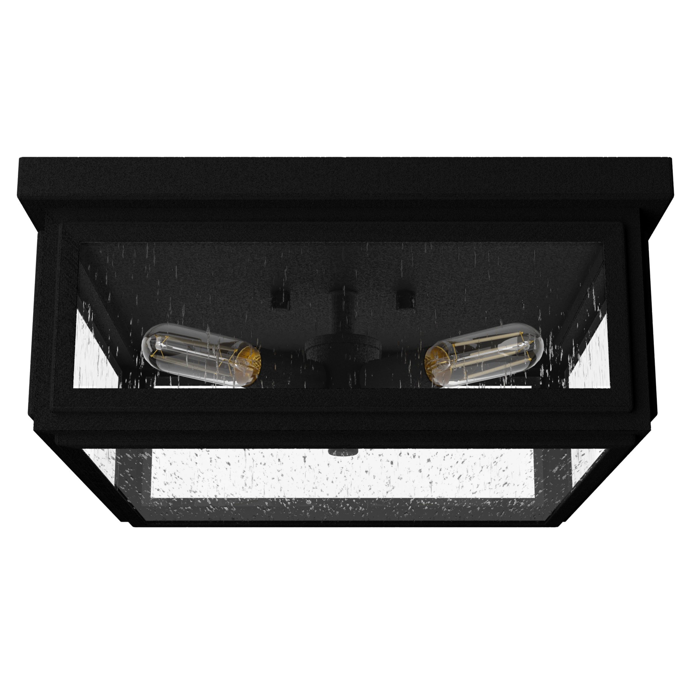 Hunter 19269 Felippe 4-Light 12-in Matte Black Flush Mount Light