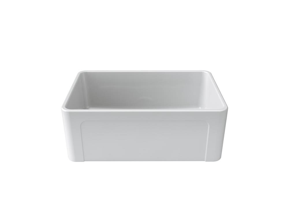 White Single Bowl Kitchen Sink, 27 Inch Farmhouse Sink