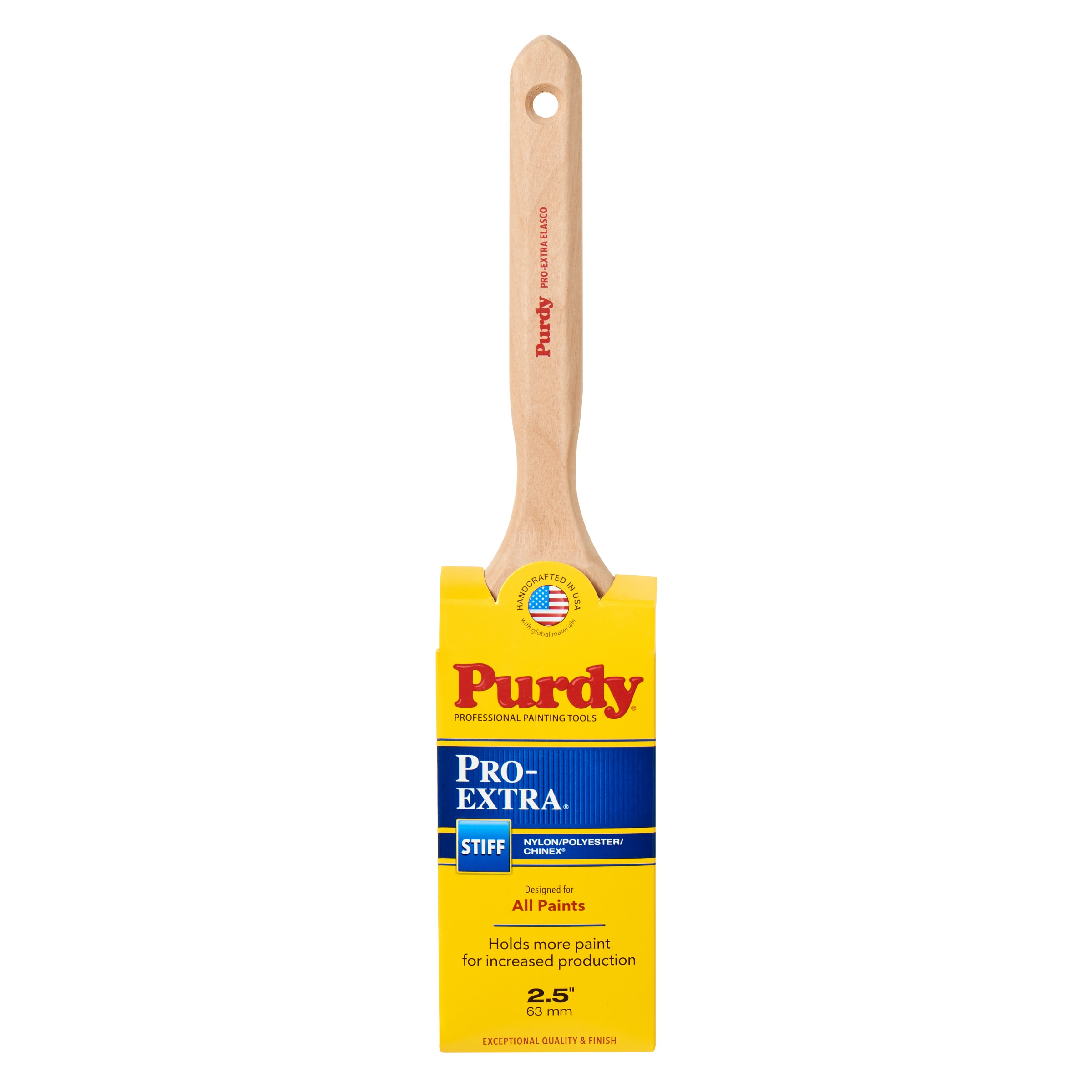 Purdy 144100725 Pro-Extra 2-1/2-in Nylon- Polyester Blend Flat Paint Brush