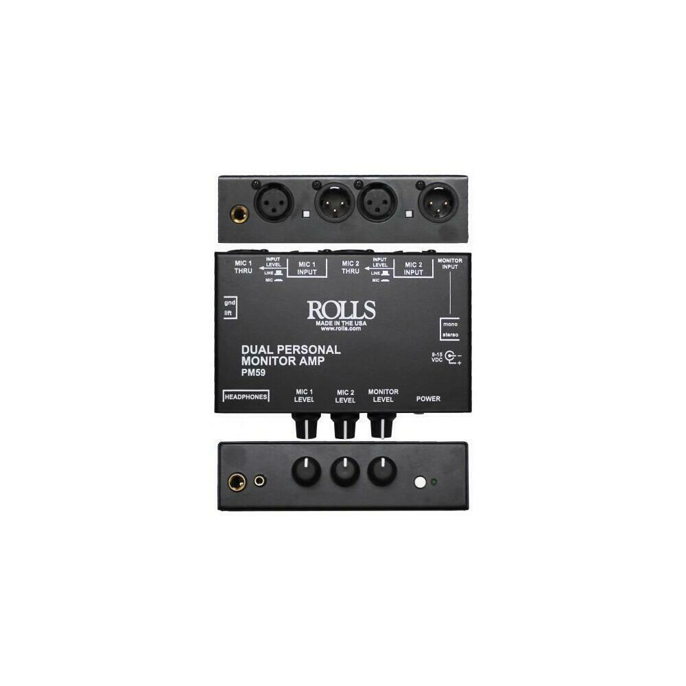 Rolls TNSR6572  PM59 Dual Personal Monitor Ampilifier