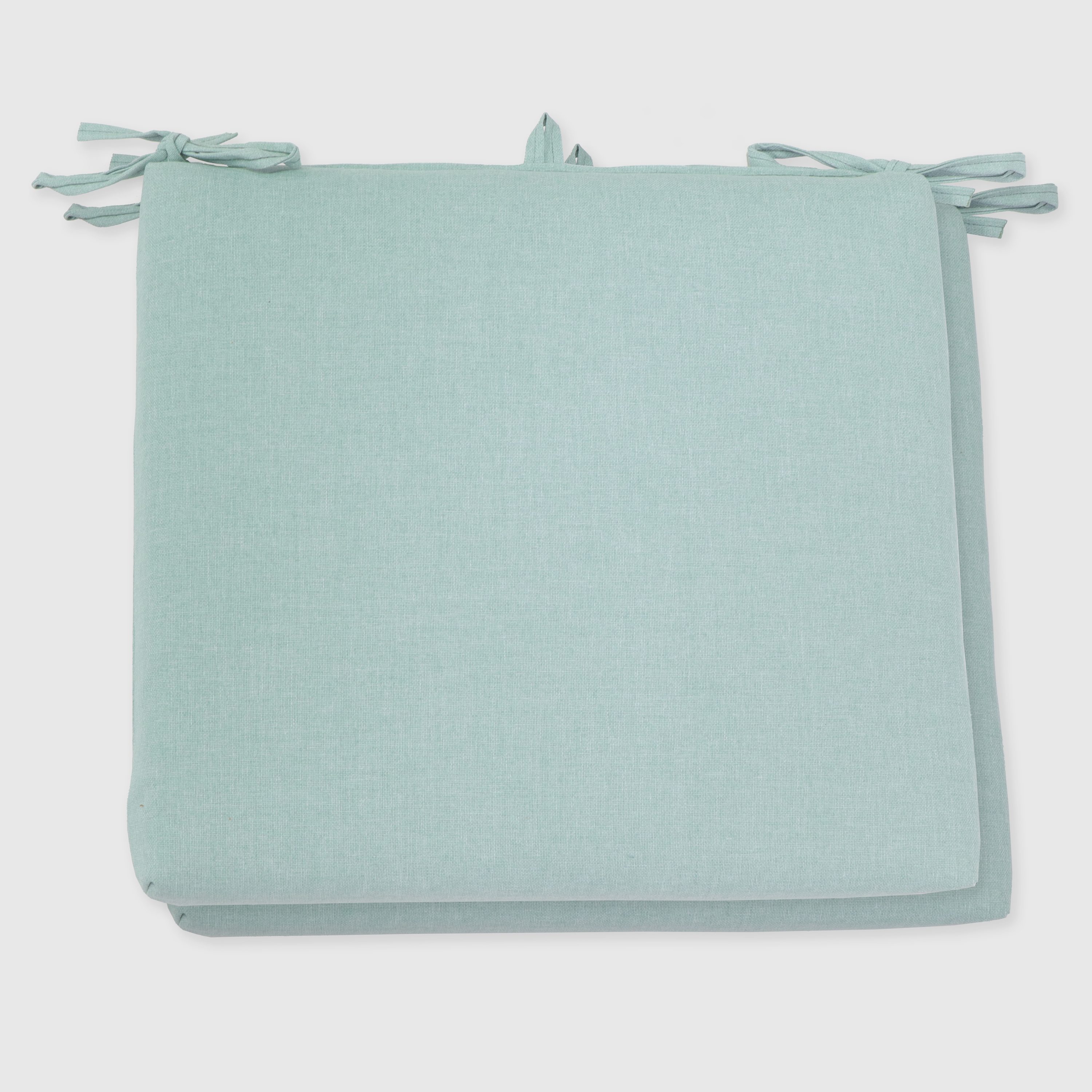 Decor Therapy 7681-01281796 18-in x 20-in Aqua Patio Chair Cushion