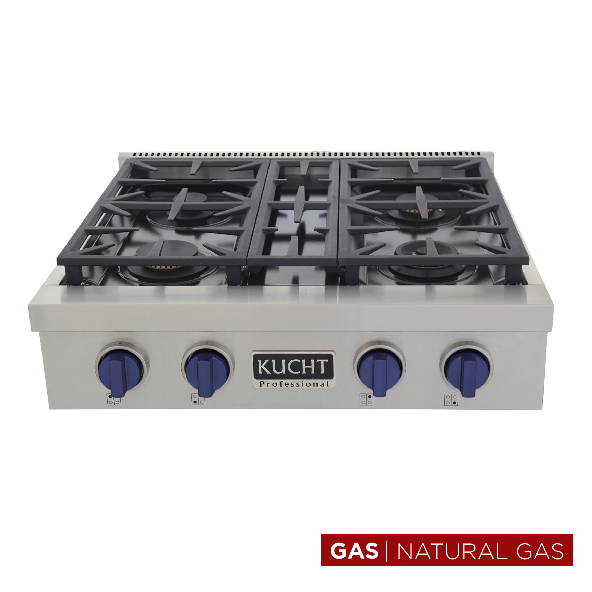 Kucht KFX309T-B 30-in 4 burners Stainless steel Gas Cooktop