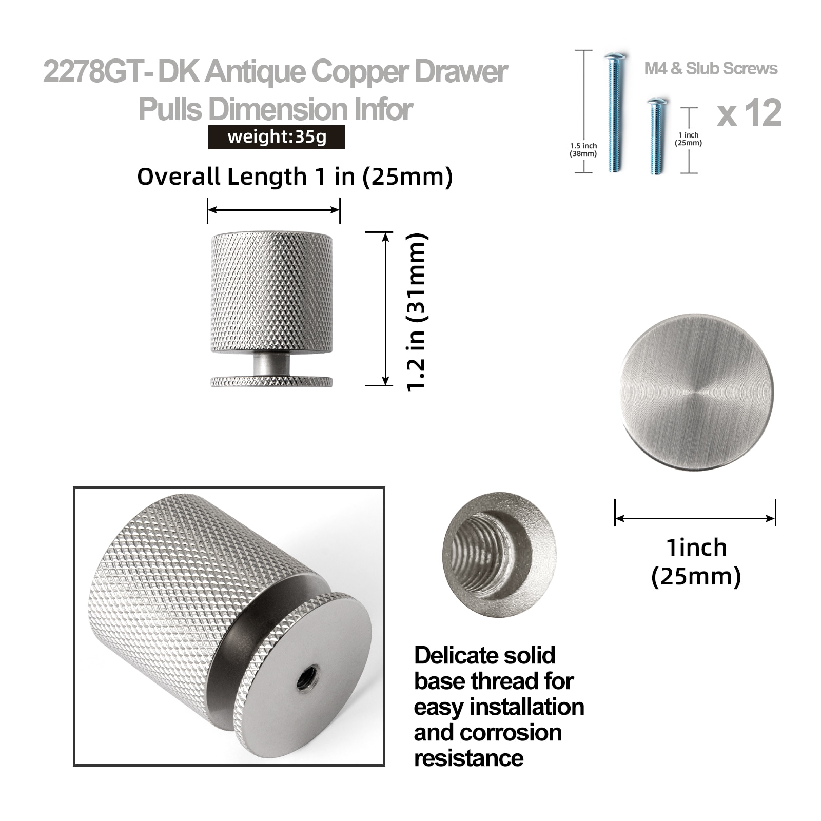 Miaokesen 2278LN-DK Cabinet-Knobs - View #2