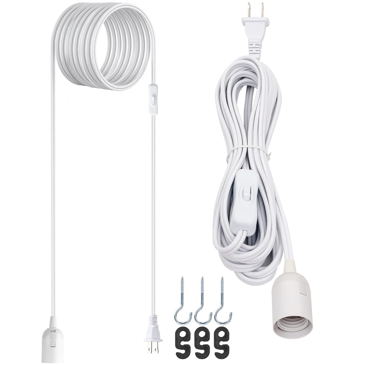 Misopily 20ft Extension Hanging Lantern Pendant Light Cord with On Off — free download