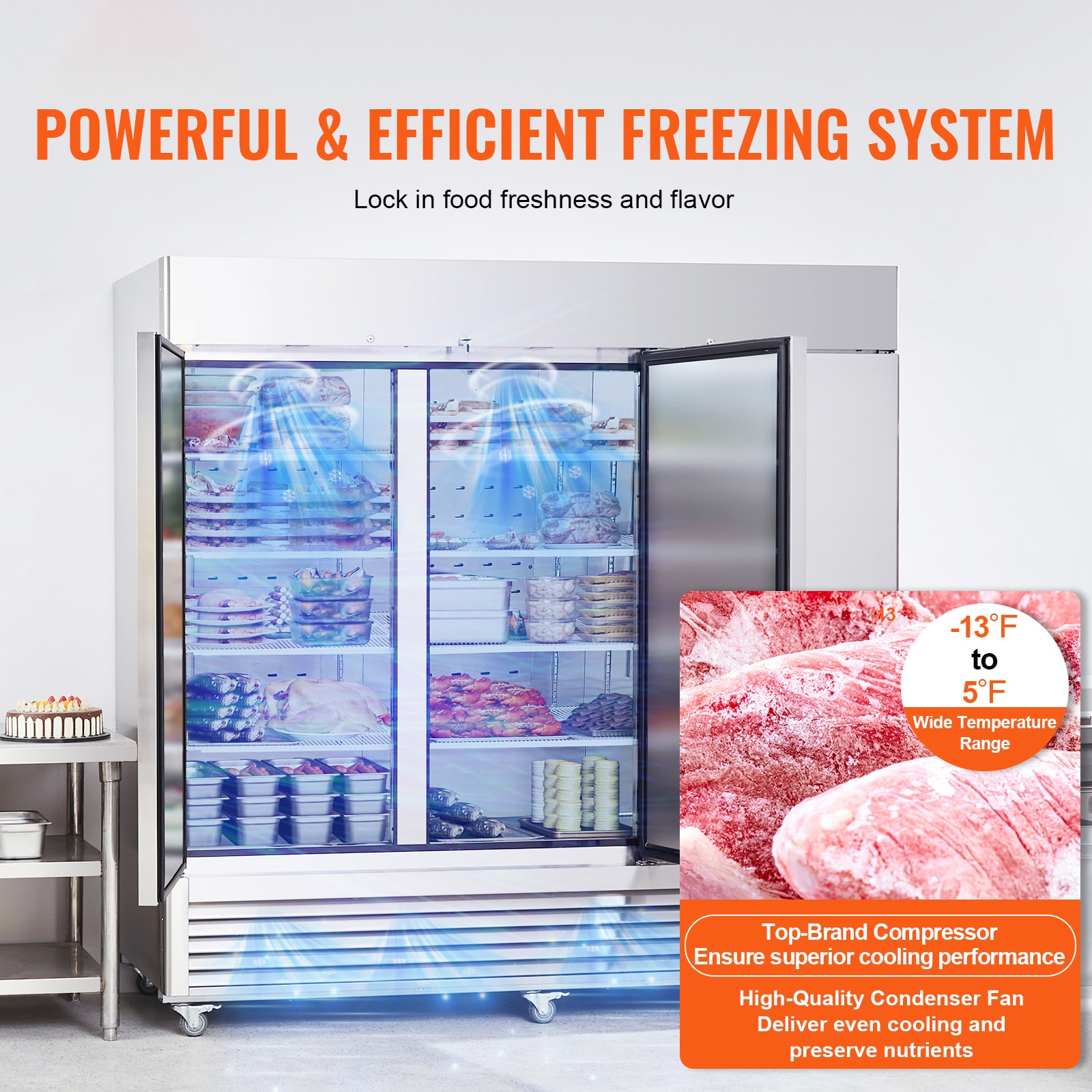 VEVOR SCLSSYLJMCLD03847V1 Commercial-Refrigerators - View #2