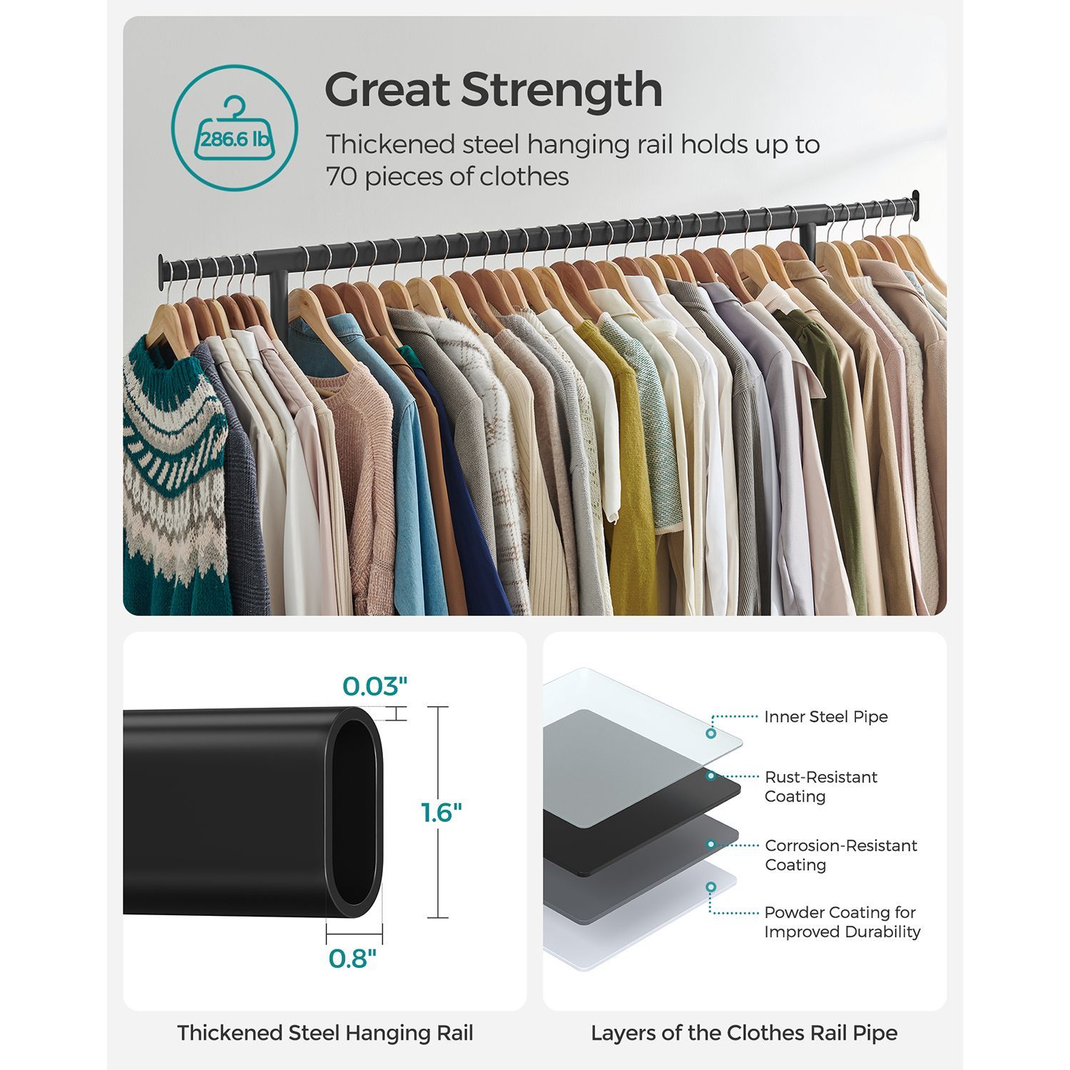 Slickblue D-SM-10B110RSHU Garment-Racks - View #5