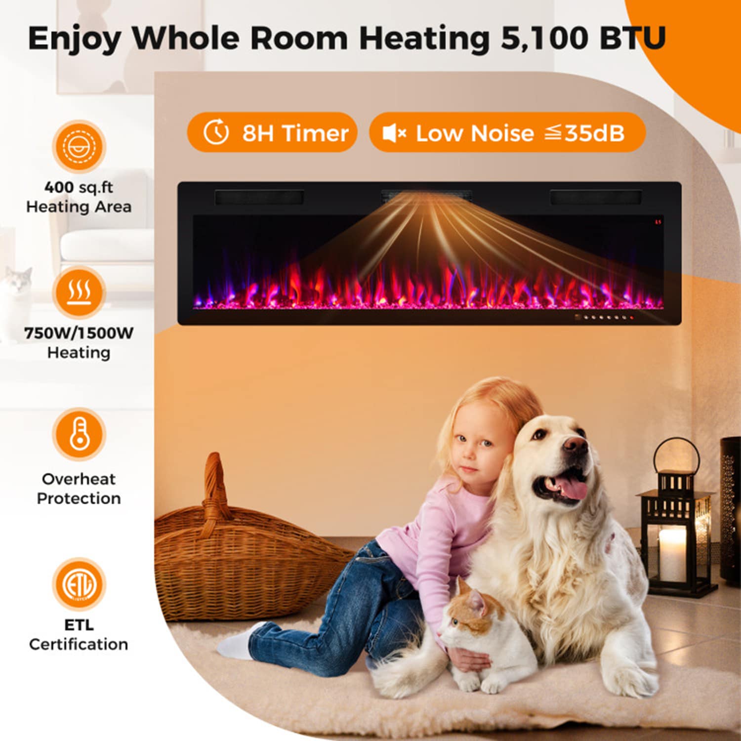 Mondawe MO-FP10165 Electric-Fireplaces - View #4