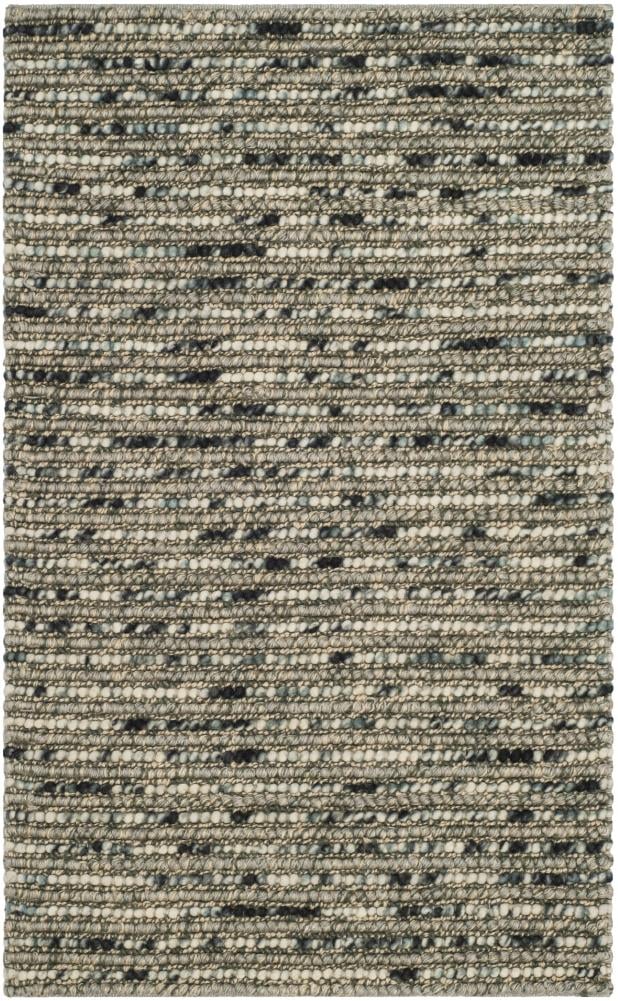 Reversible Hand-Knotted Wool-Cotton Blend Area Rug in Gray/Multicolor, 4' x 6'