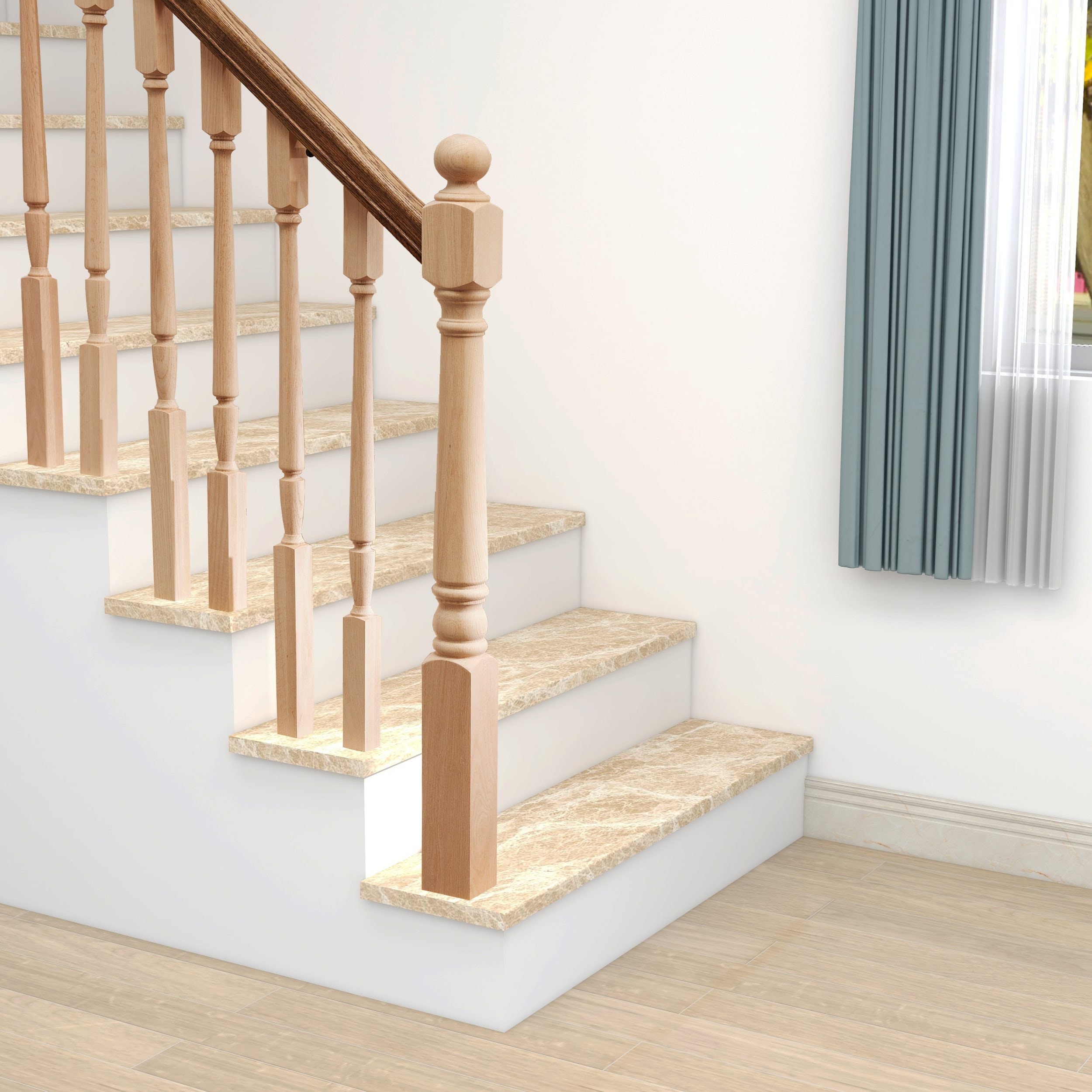 RELIABILT WG4020BT48OAK Interior-Stairpart-Newel-Posts - View #4