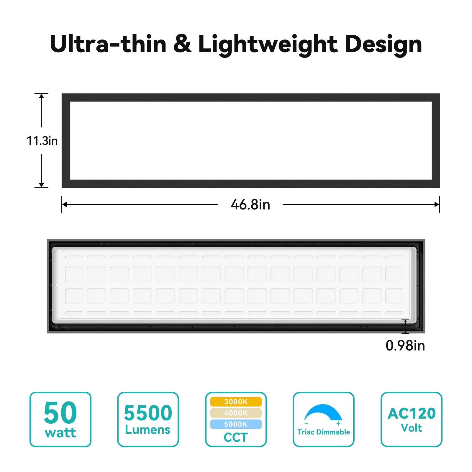 AIKVSXER FPL-50BL-14P2 Led-Panel-Lights - View #4