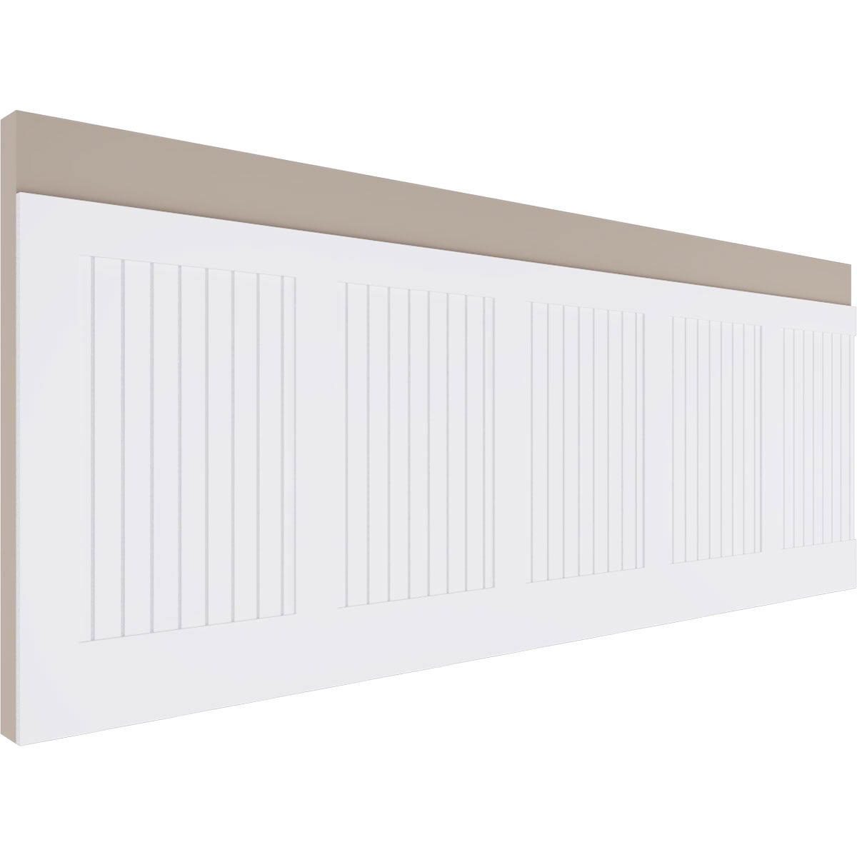 Ekena Millwork WPK32X94FBD 32-in x 94-1/2-in Smooth Paintable/Stainable White PVC Wainscoting Wall Panel ( 21.04-sq ft )
