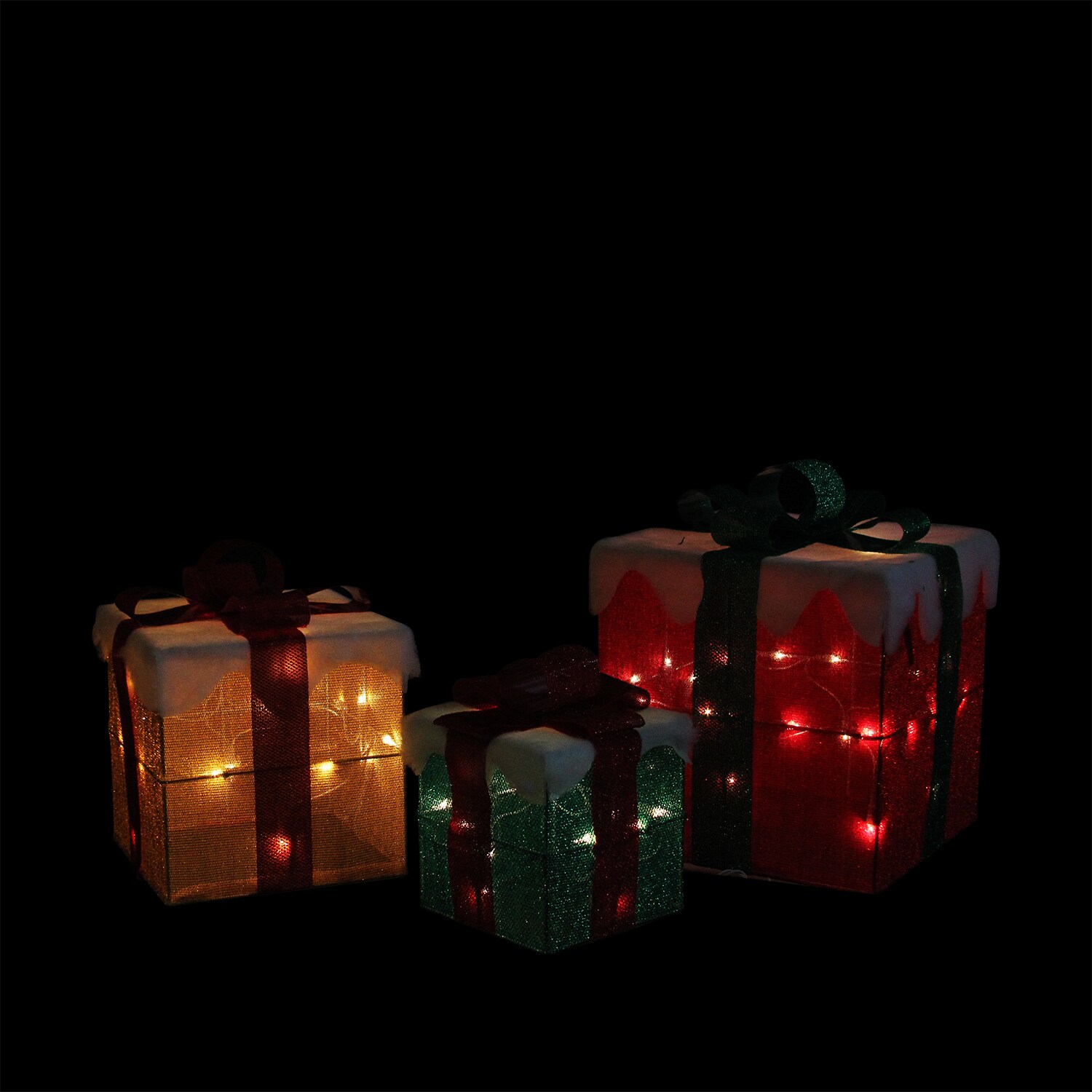 Northlight 3-Pack 15-in Gift Box Light Display with Clear Incandescent ...