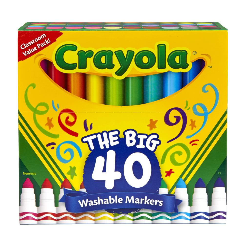 Crayola 12 Count Bulk Broad Line Markers, Black
