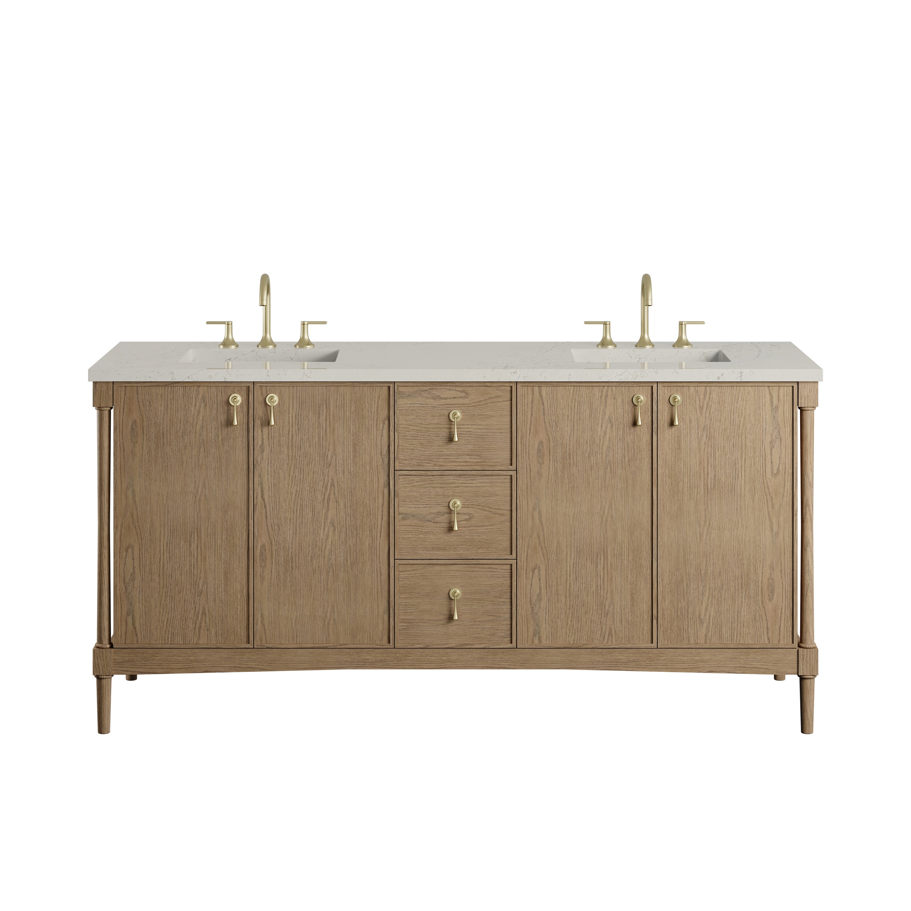 James Martin Vanities Kinnsden 72-in Undermount Double Sink Bathroom Vanity