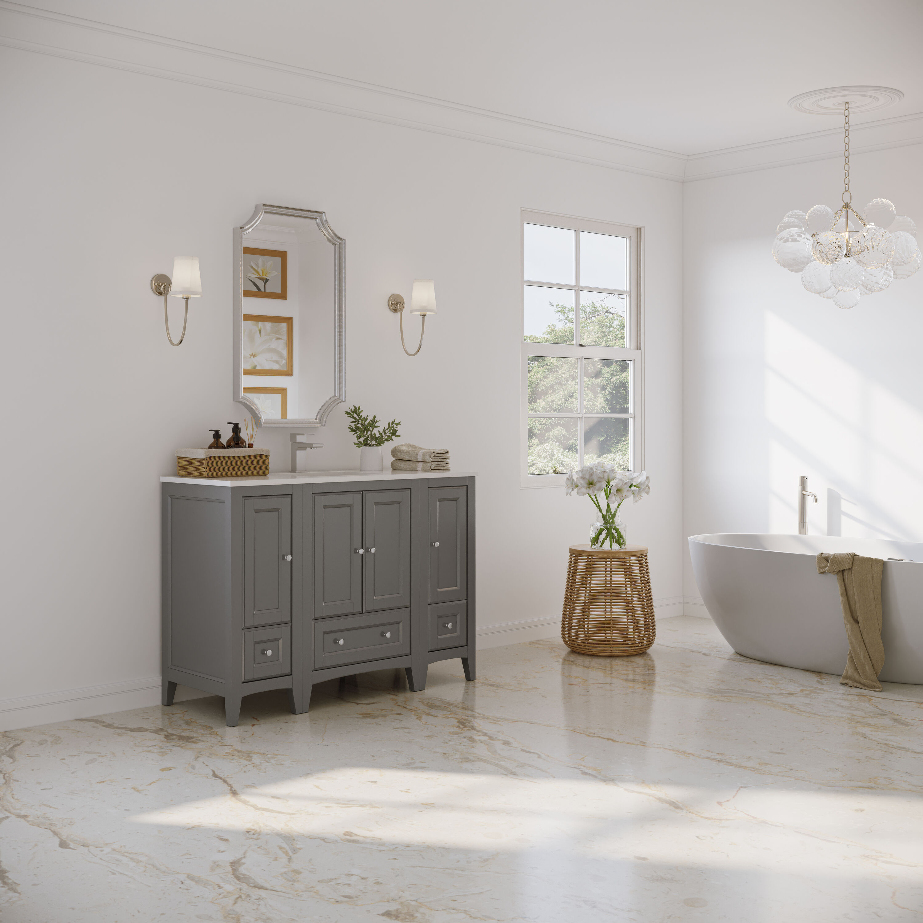 Fresca FCB20-122412GR-CWH-U Bath-Vanity-Combo - View #5