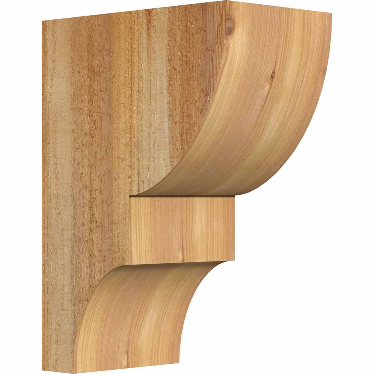 Ekena Millwork COR06X10X14RID00RWR 6-in x 10-in x 14-in Ridgewood Unfinished Western red cedar Wood Paintable/Stainable Corbel