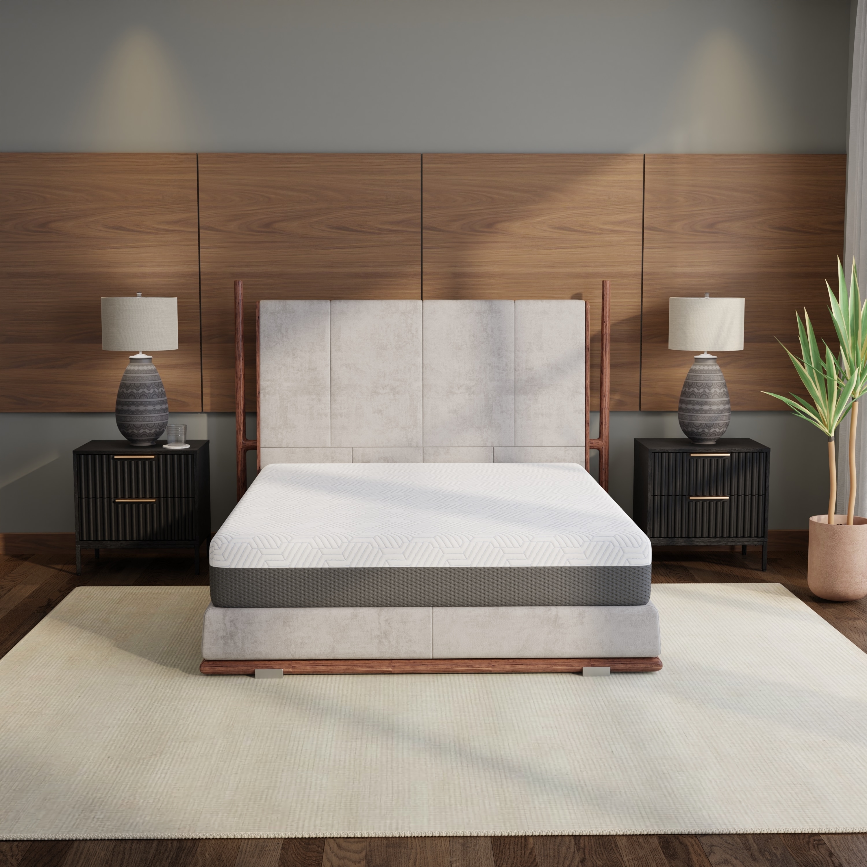 LOVMOR -  10-in Plush King Cooling Gel memory foam Mattress in a Box