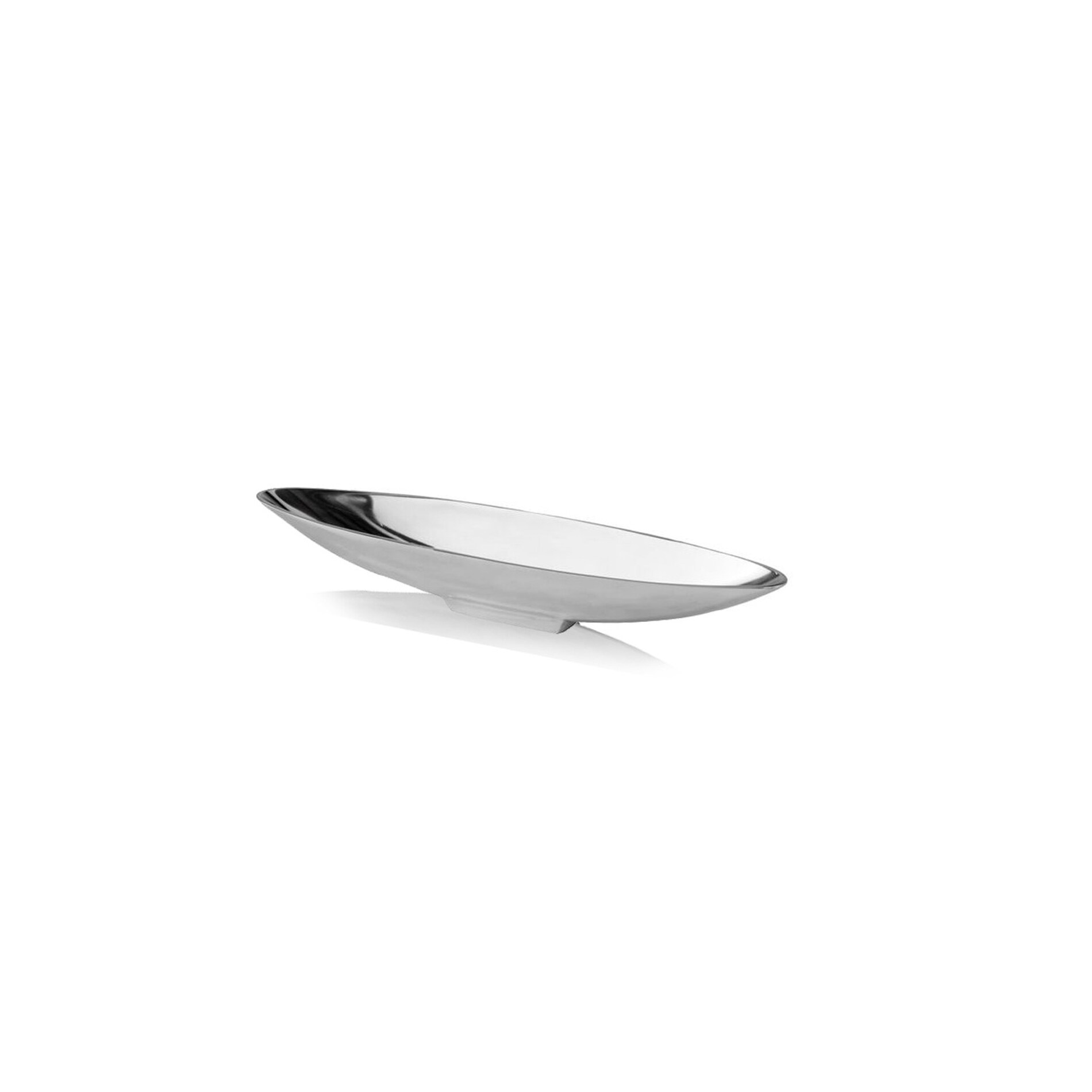 HomeRoots 4000354894 3-in x 4.5-in Buffed Oval Serving Tray