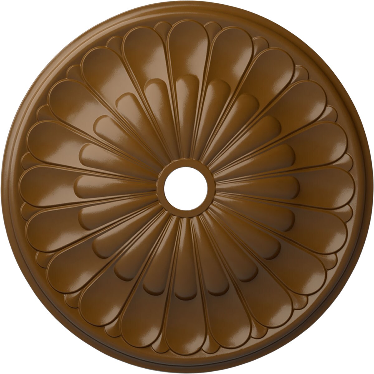 Ekena Millwork CM31GOSTF Gorleen 31.625-in W x 31.625-in L Painted Smokey Topaz Polyurethane Whole Ceiling Medallion