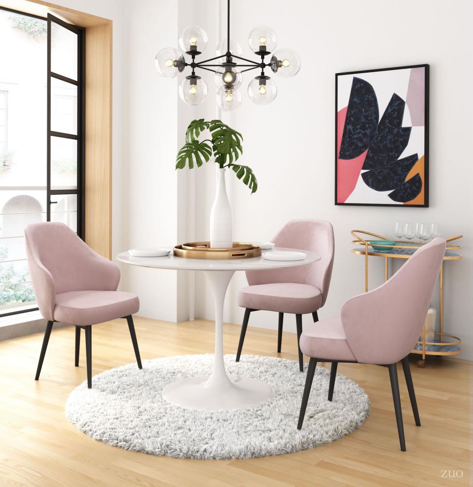 pale pink dining chairs