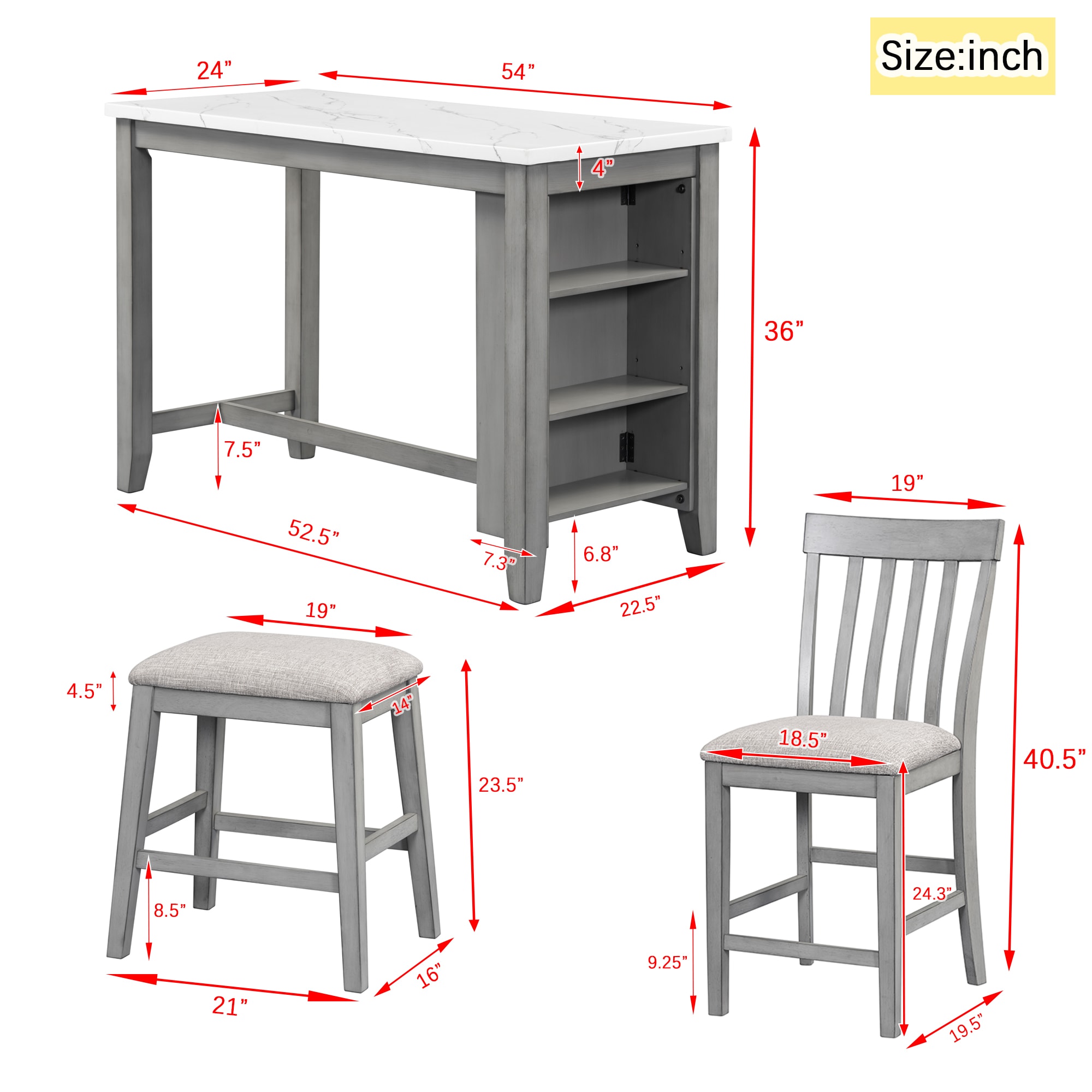 SINOFURN SYA330041WT Dining-Sets - View #6