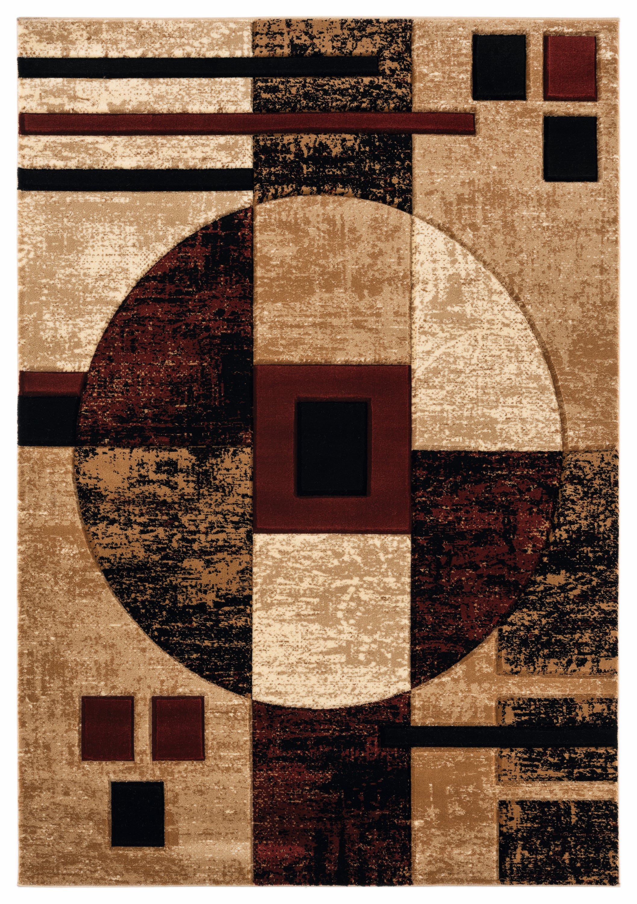 United Weavers Of America 2050 10134 28C Bristol 3 x 8 (ft) Polypropylene Burgundy Rectangular Indoor Abstract Area rug