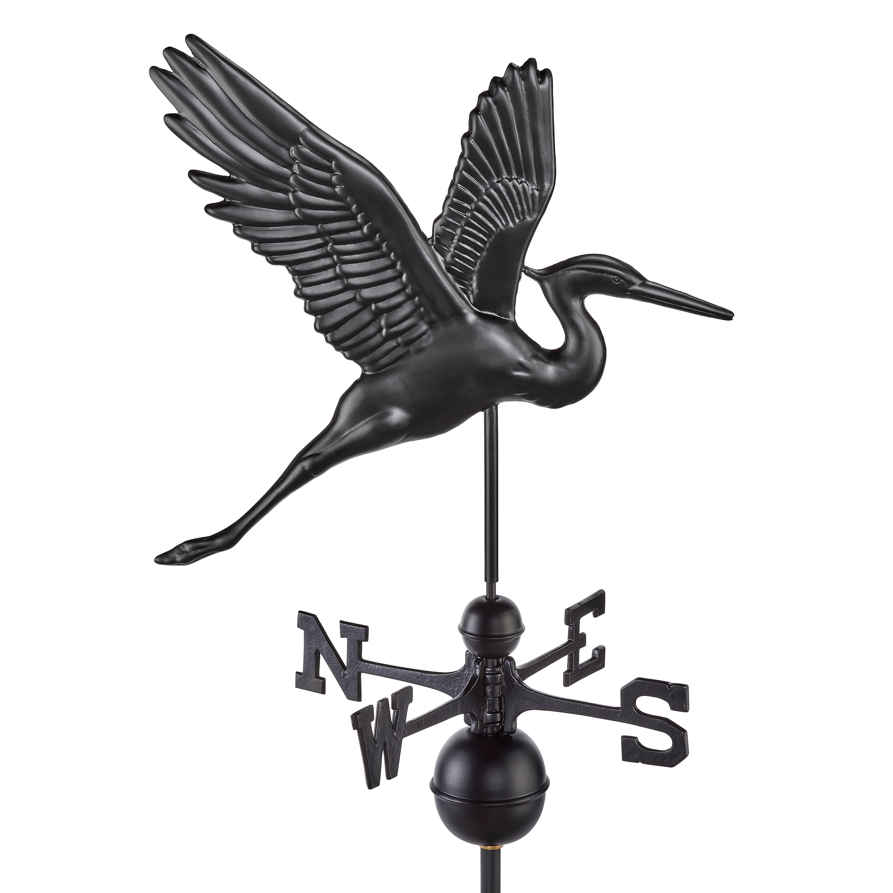 Good Directions 1971K Black Aluminum Blue Heron Weathervane