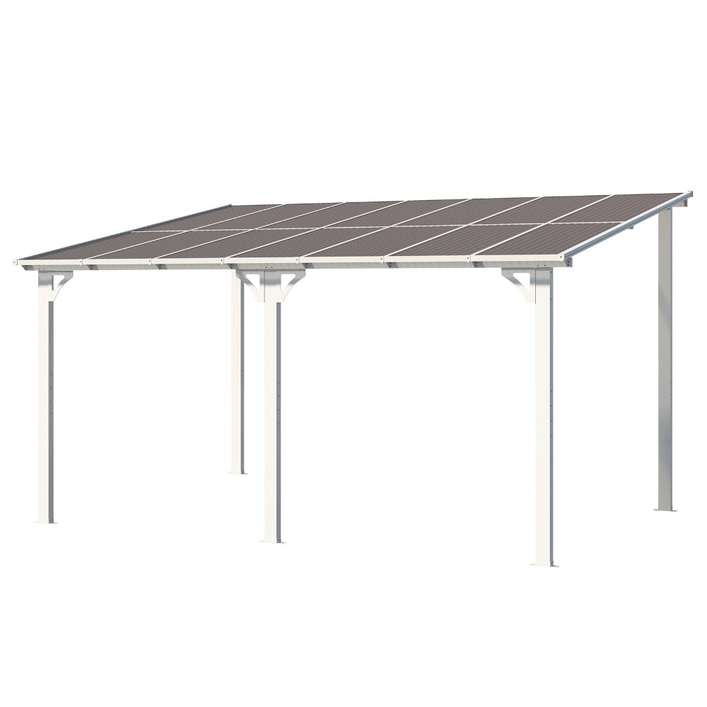 AECOJOY 16304WH-LS01 14-ft x 10-ft Gazebos White Gazebo with Hardtop Roof