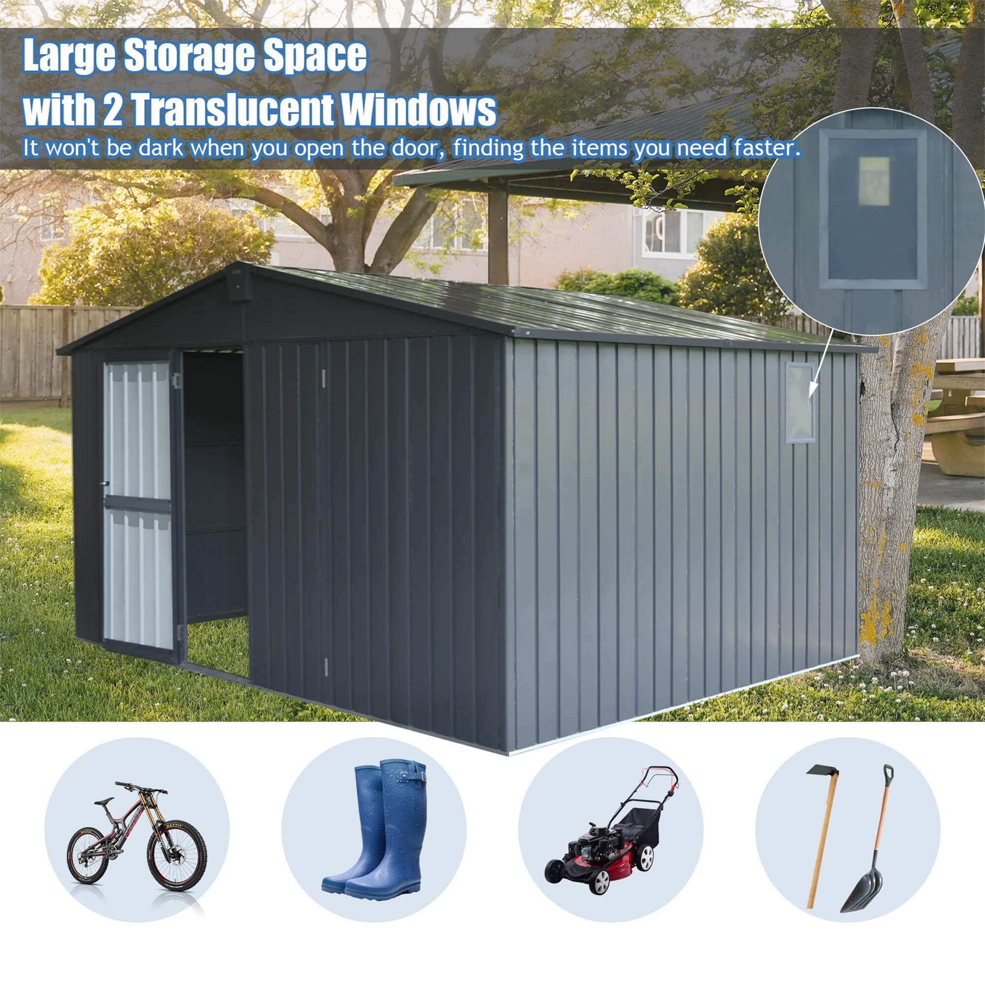 Maocao Hoom MZN711-261AAM Metal-Storage-Buildings-Sheds - View #6